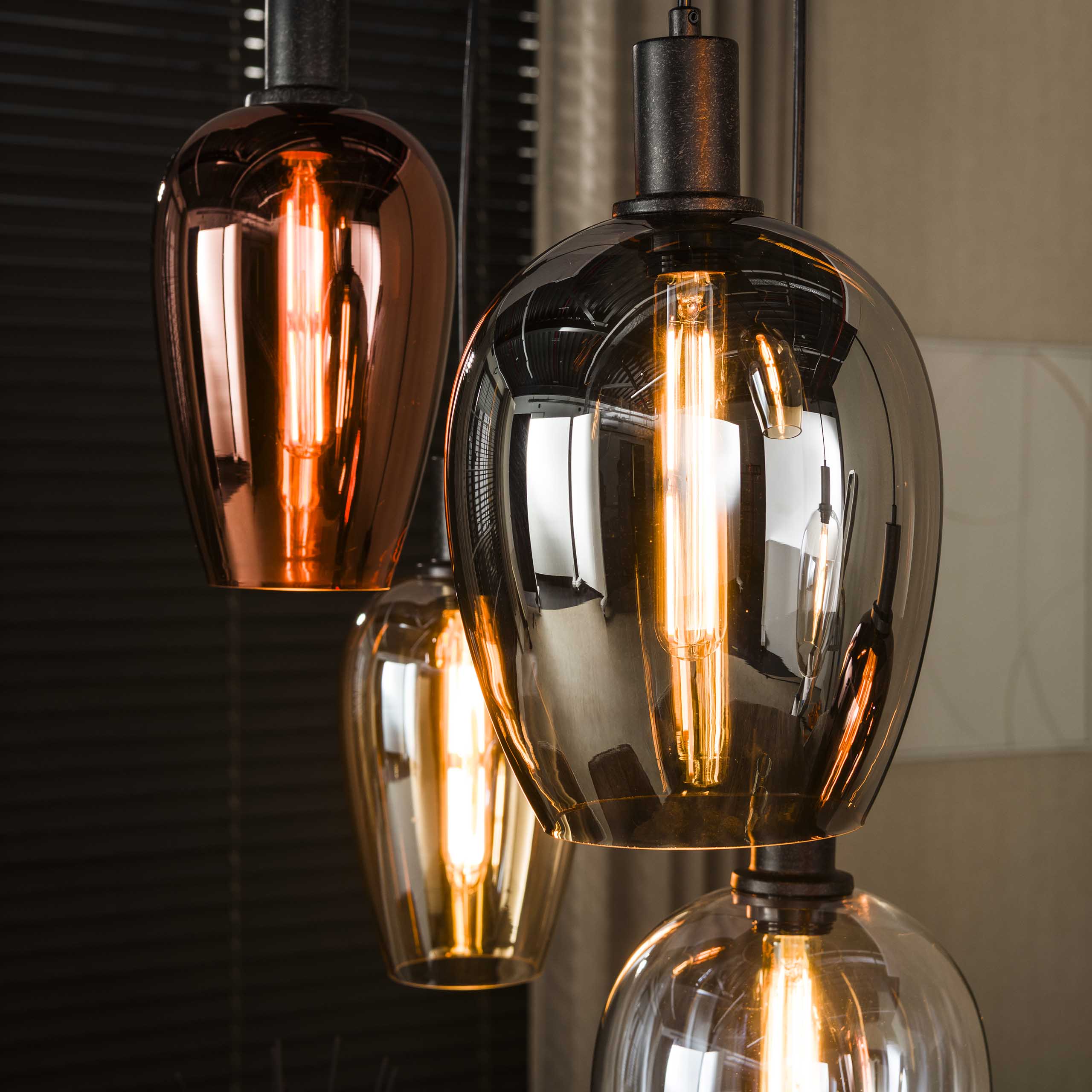 Hanglamp Amfora 7-lichts / Artic zwart – afbeelding 3