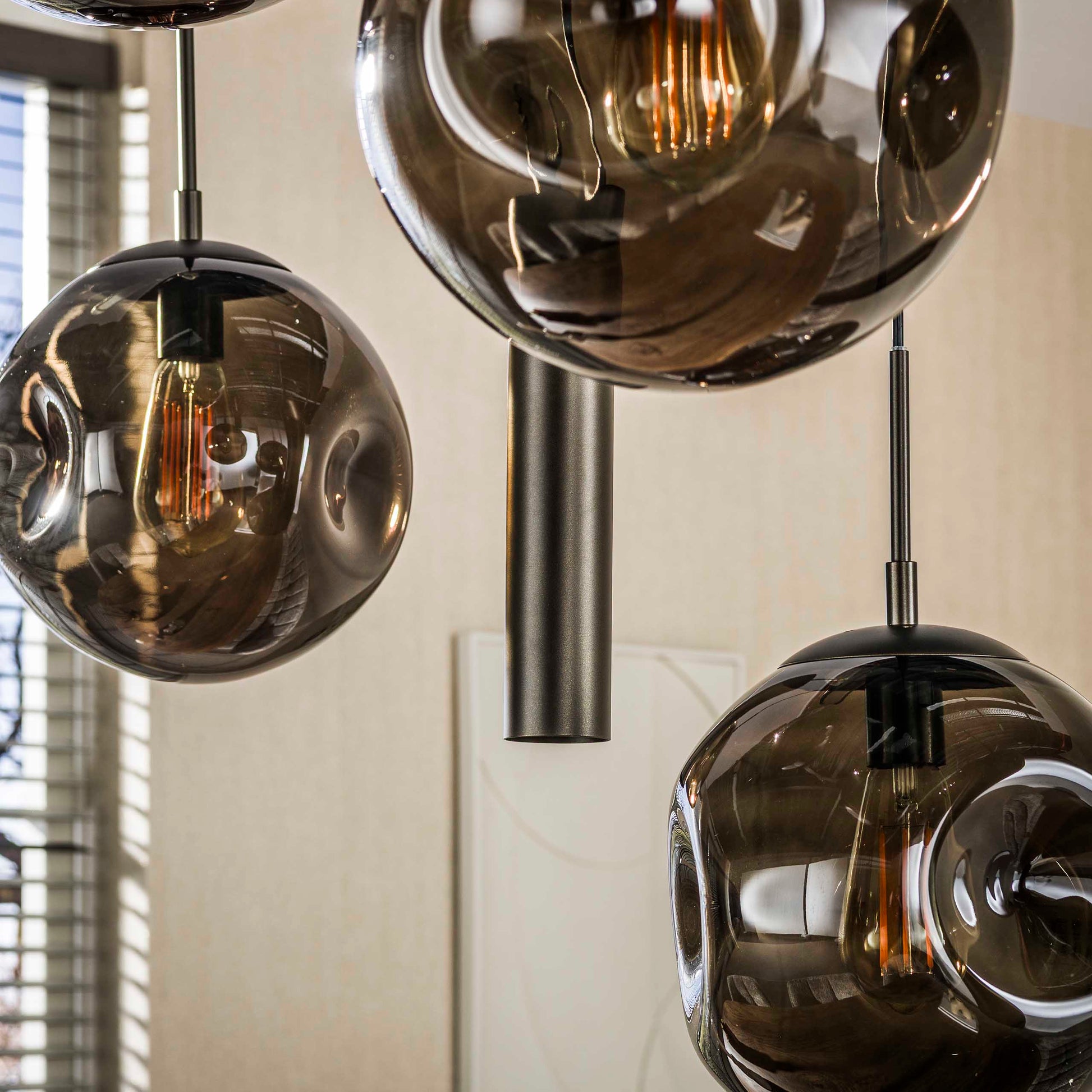 Hanglamp Stellar pendel 5+4-lichts / Sienna bruin – afbeelding 4
