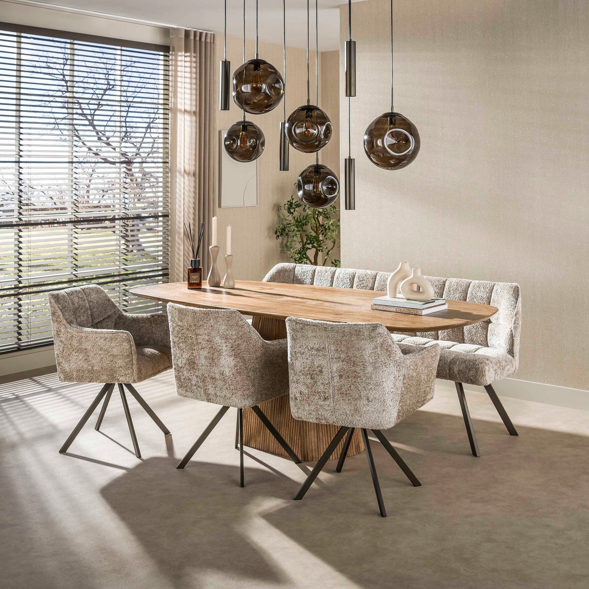 Hanglamp Stellar pendel 5+4-lichts / Sienna bruin – afbeelding 5