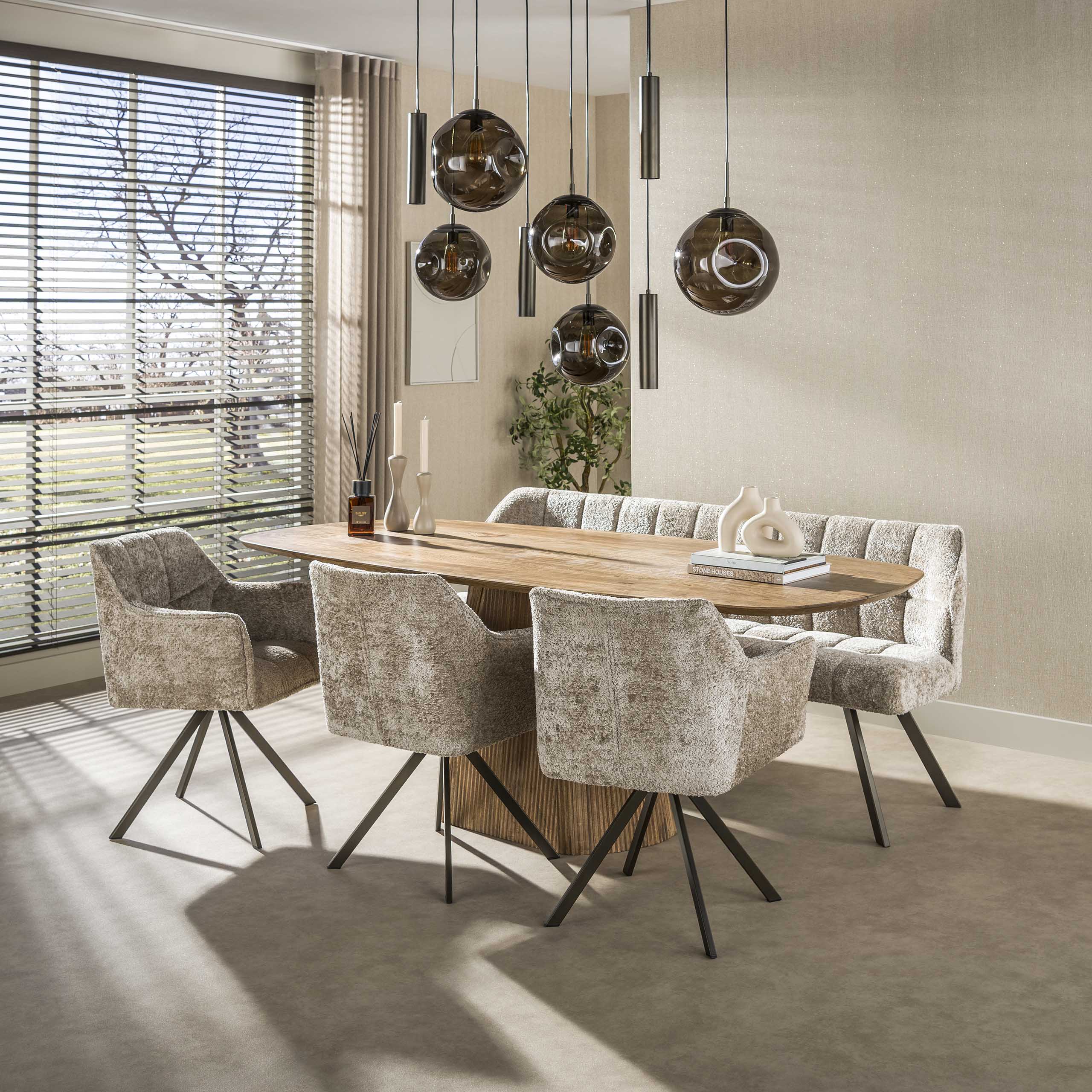 Hanglamp Stellar pendel 5+4-lichts / Sienna bruin – afbeelding 5