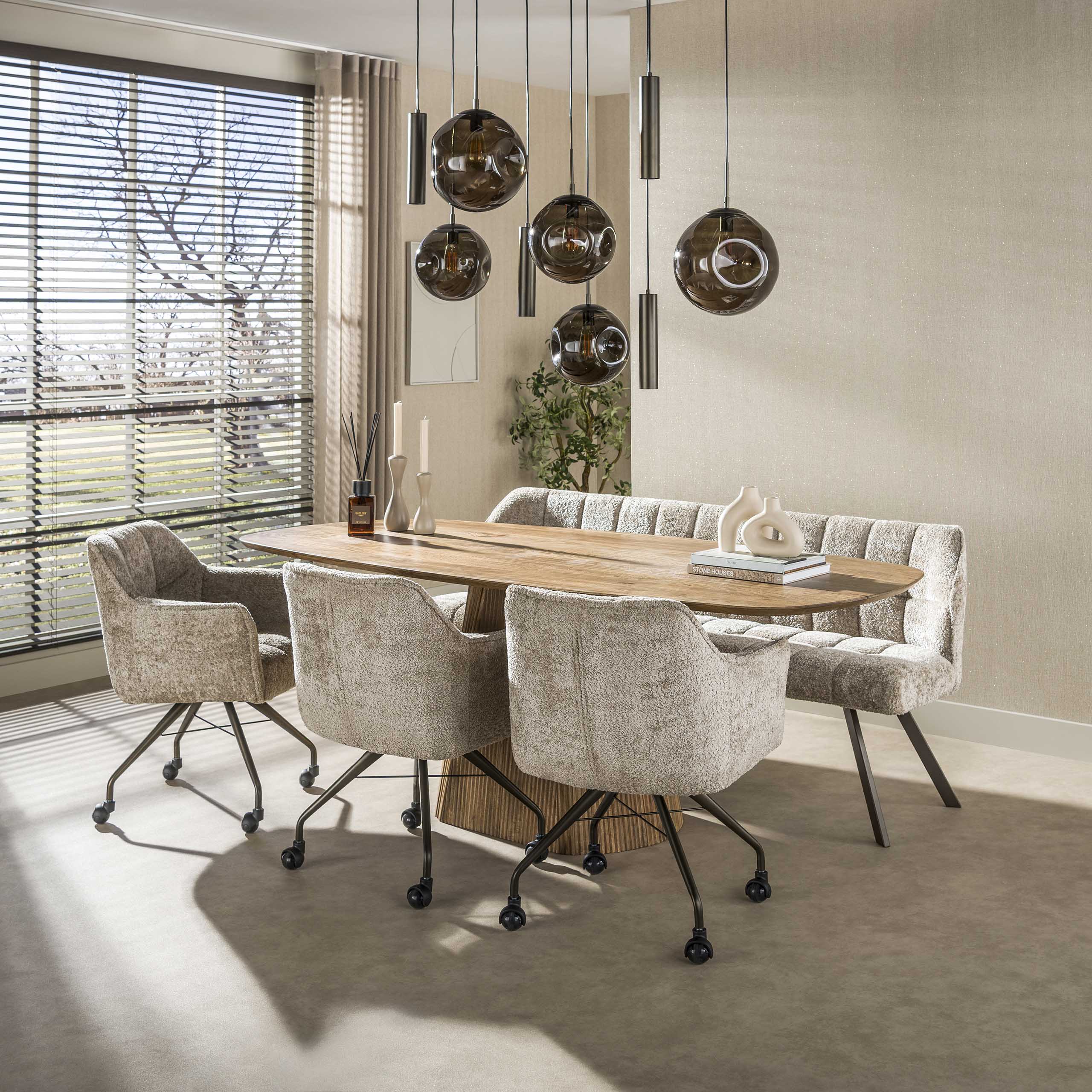Hanglamp Stellar pendel 5+4-lichts / Sienna bruin – afbeelding 6