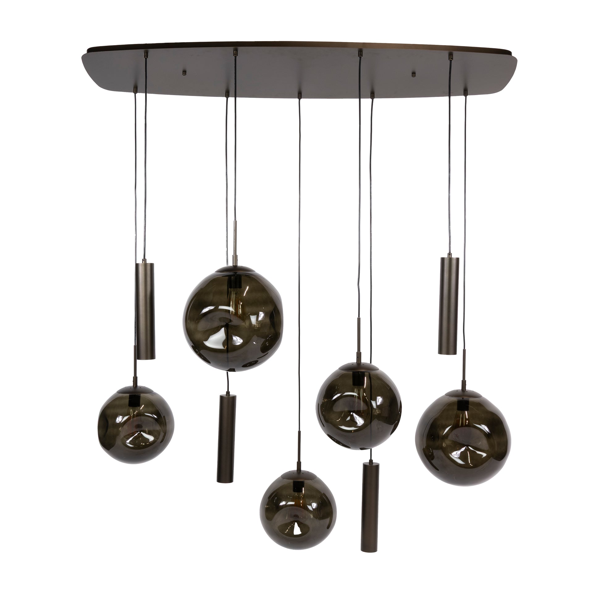 Hanglamp Stellar pendel 5+4-lichts / Sienna bruin – afbeelding 7