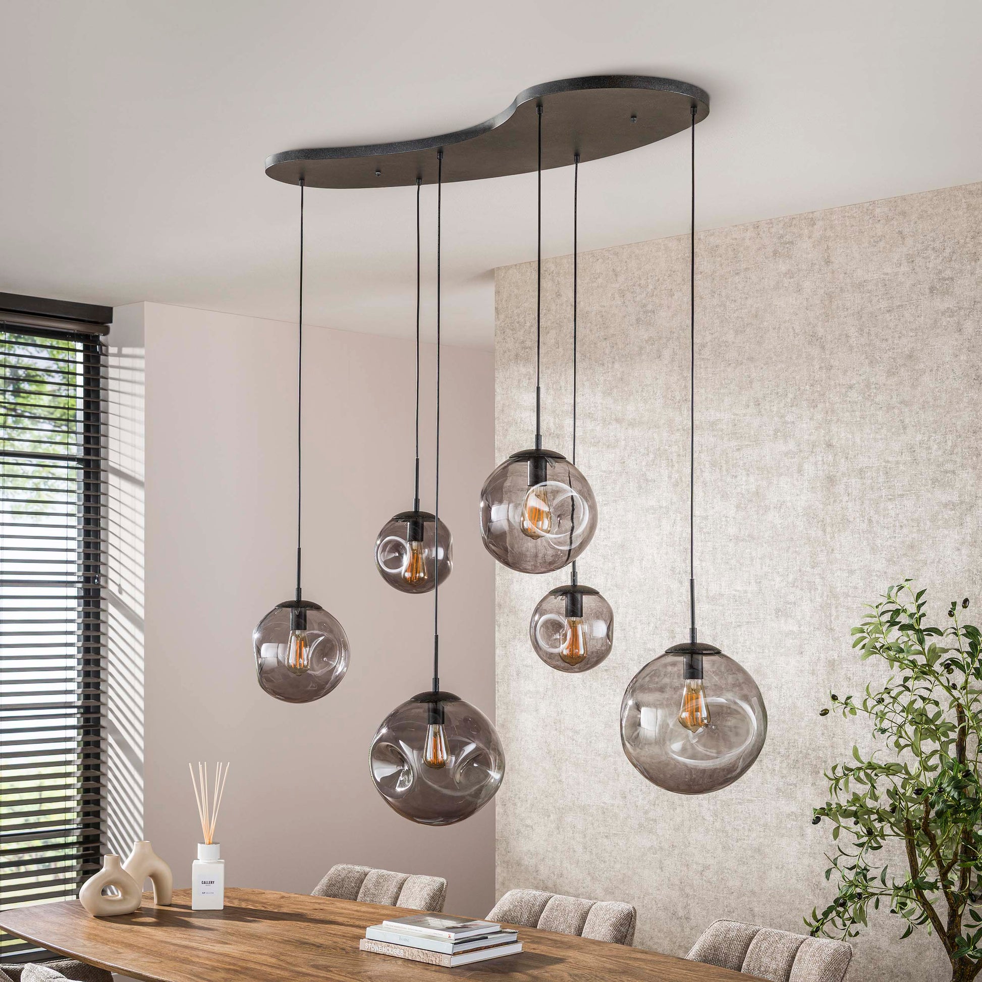 Hanglamp Stellar Black 6-lichts / Artic zwart – afbeelding 2