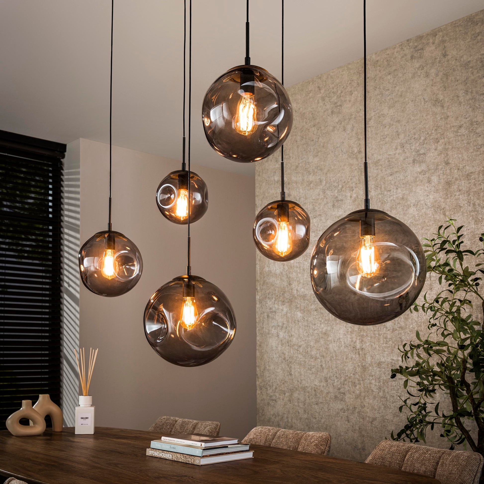 Hanglamp Stellar Black 6-lichts / Artic zwart – afbeelding 3