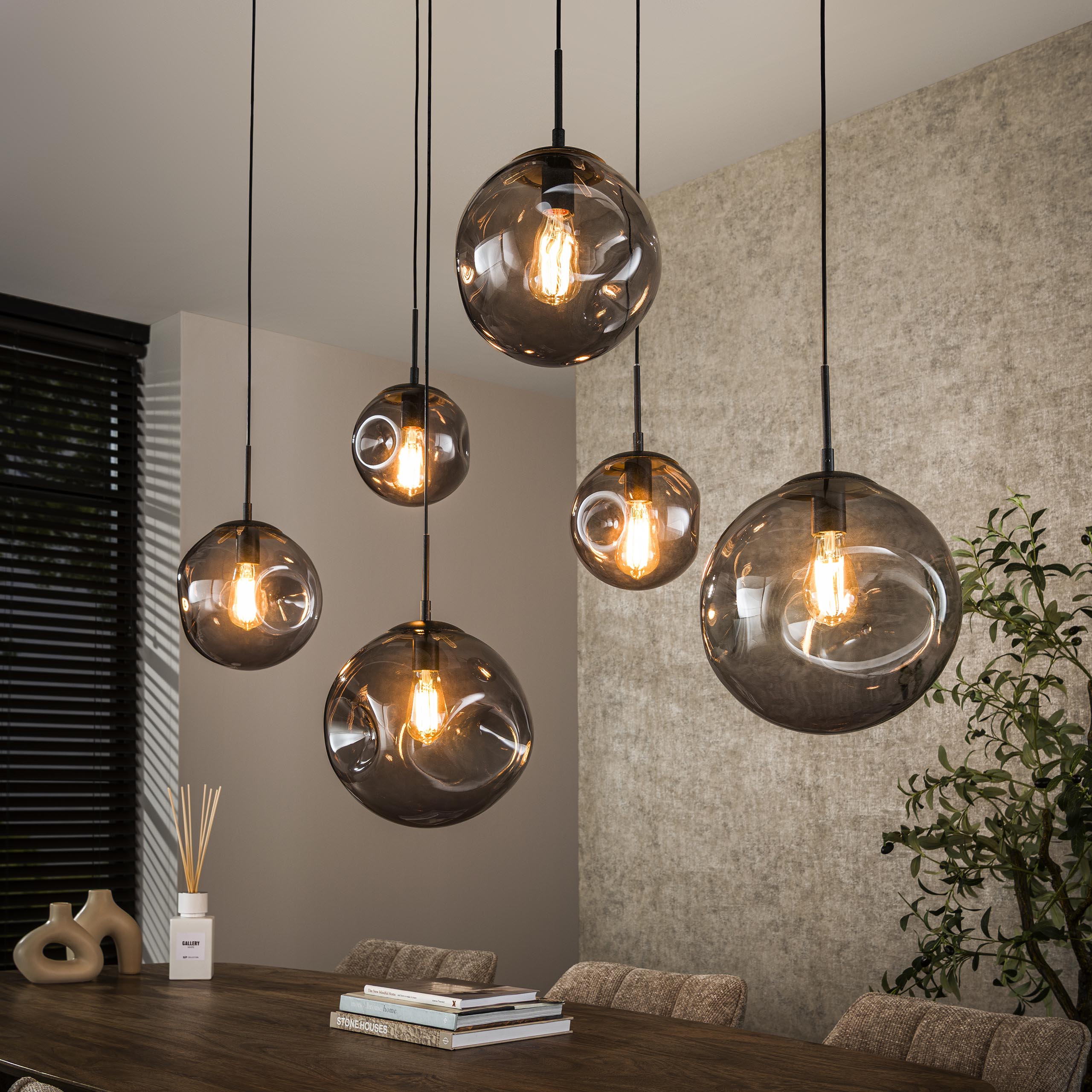 Hanglamp Stellar Black 6-lichts / Artic zwart – afbeelding 3