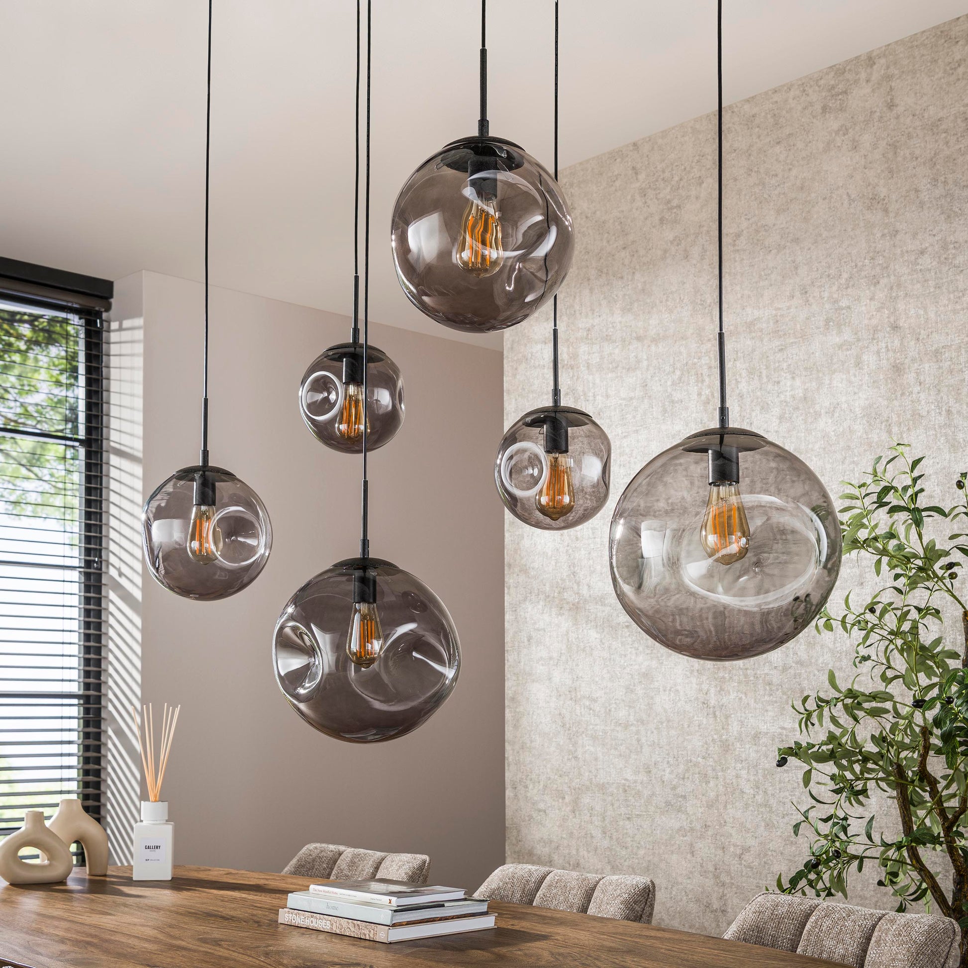 Hanglamp Stellar Black 6-lichts / Artic zwart – afbeelding 4