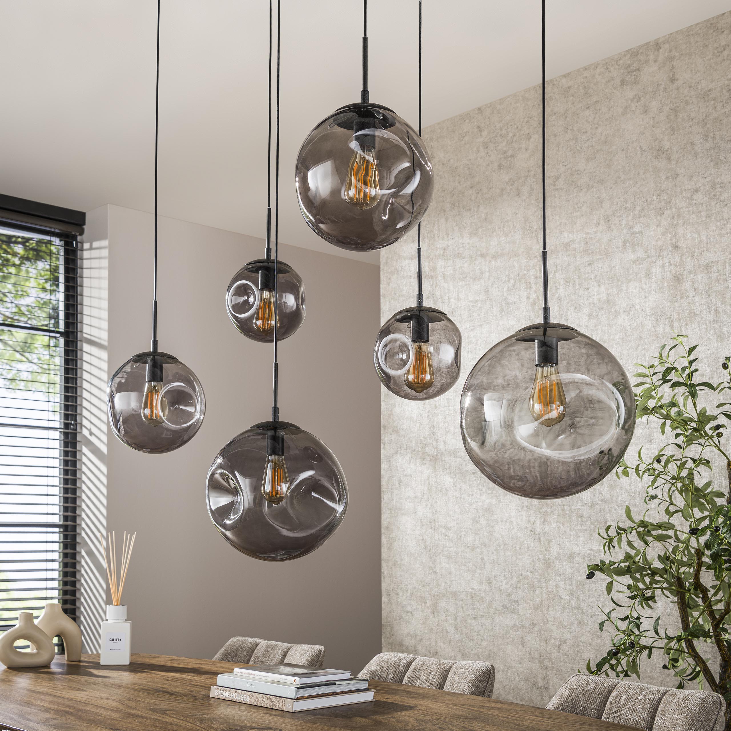 Hanglamp Stellar Black 6-lichts / Artic zwart – afbeelding 4