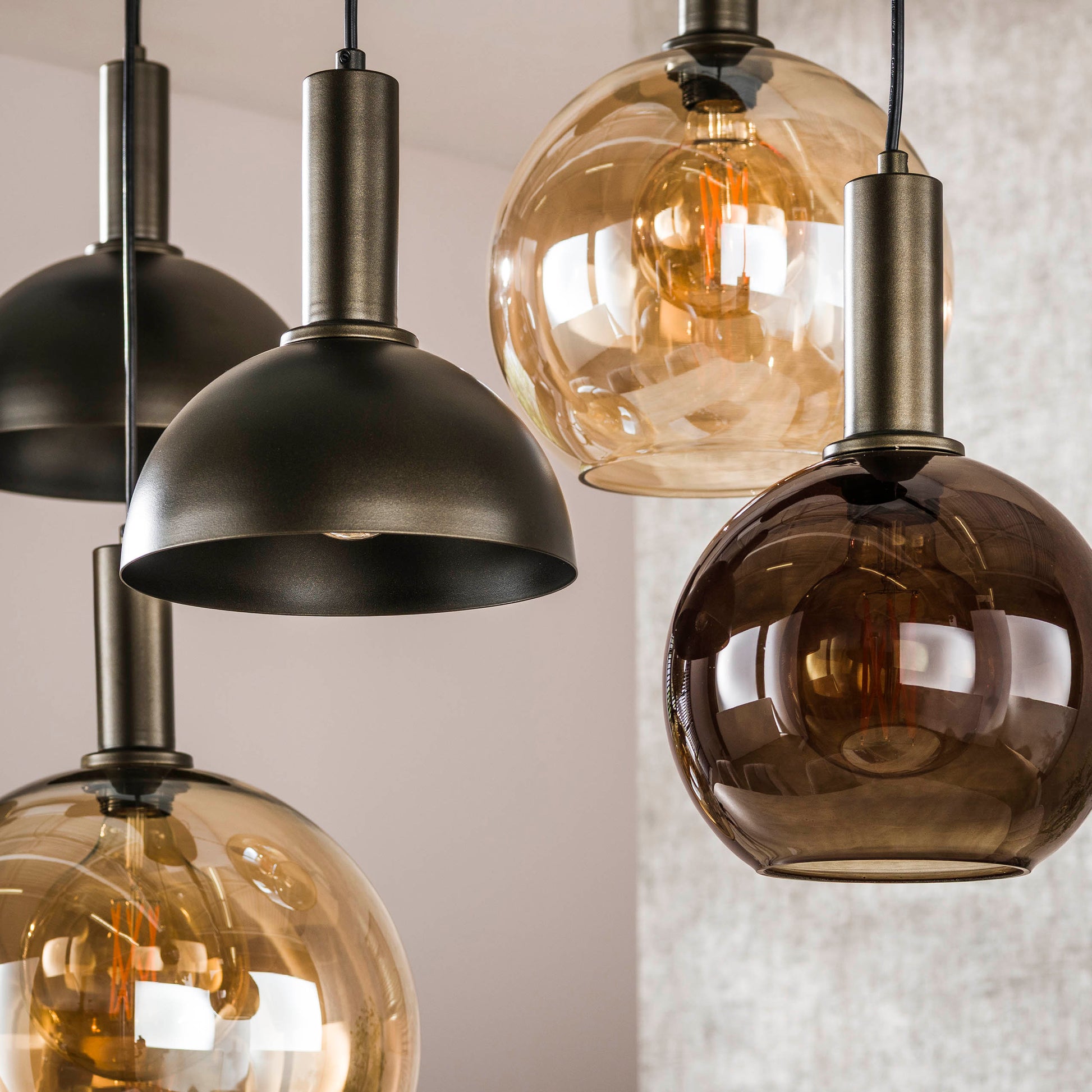 Hanglamp Cluster 4+3-lichts / Sienna bruin – afbeelding 4