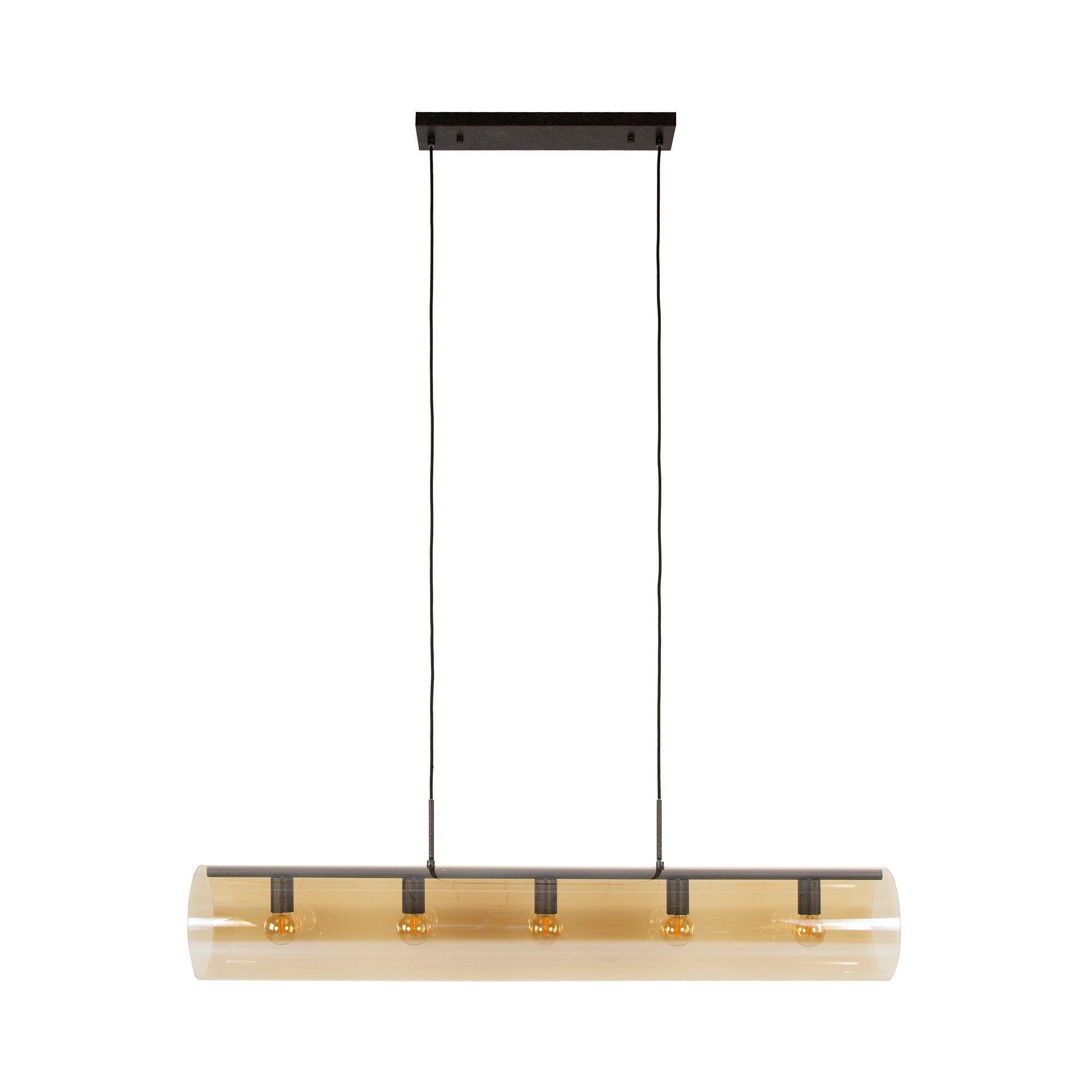 Hanglamp Tube Glass 5-lichts / Artic zwart – afbeelding 5