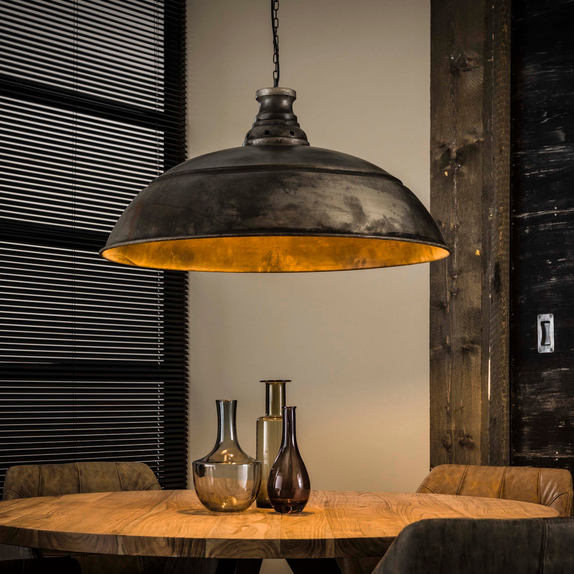 Hanglamp Industry 1-lichts Ø80cm / Oud zilver – afbeelding 1