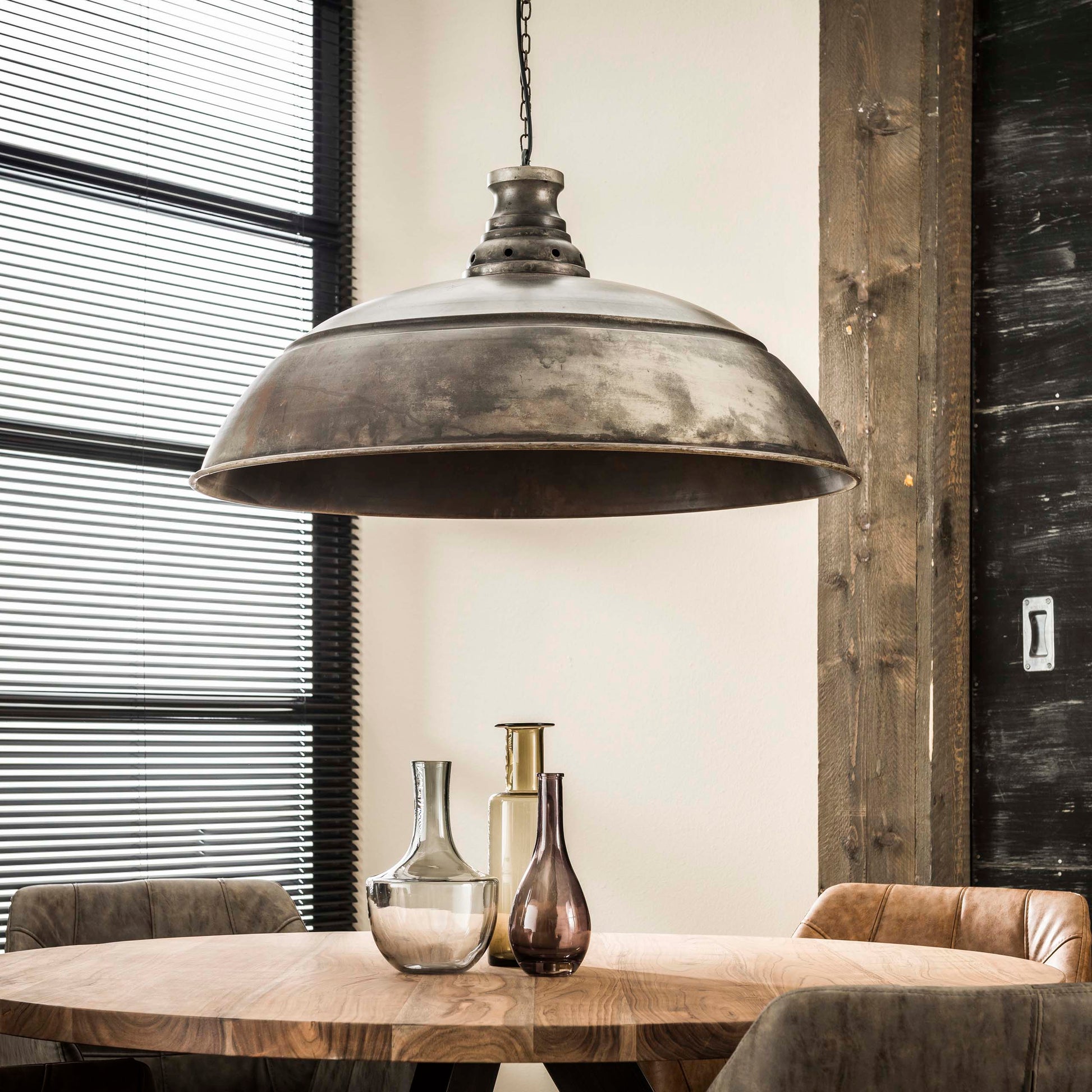 Hanglamp Industry 1-lichts Ø80cm / Oud zilver – afbeelding 2