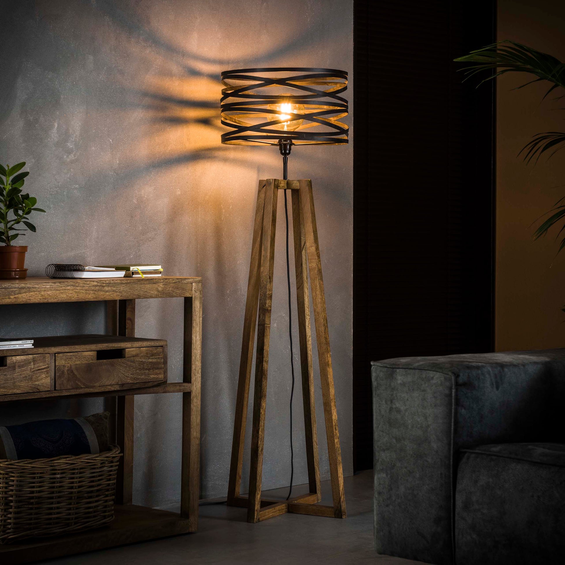 Vloerlamp Twist 1-lichts / Slate grey – afbeelding 1