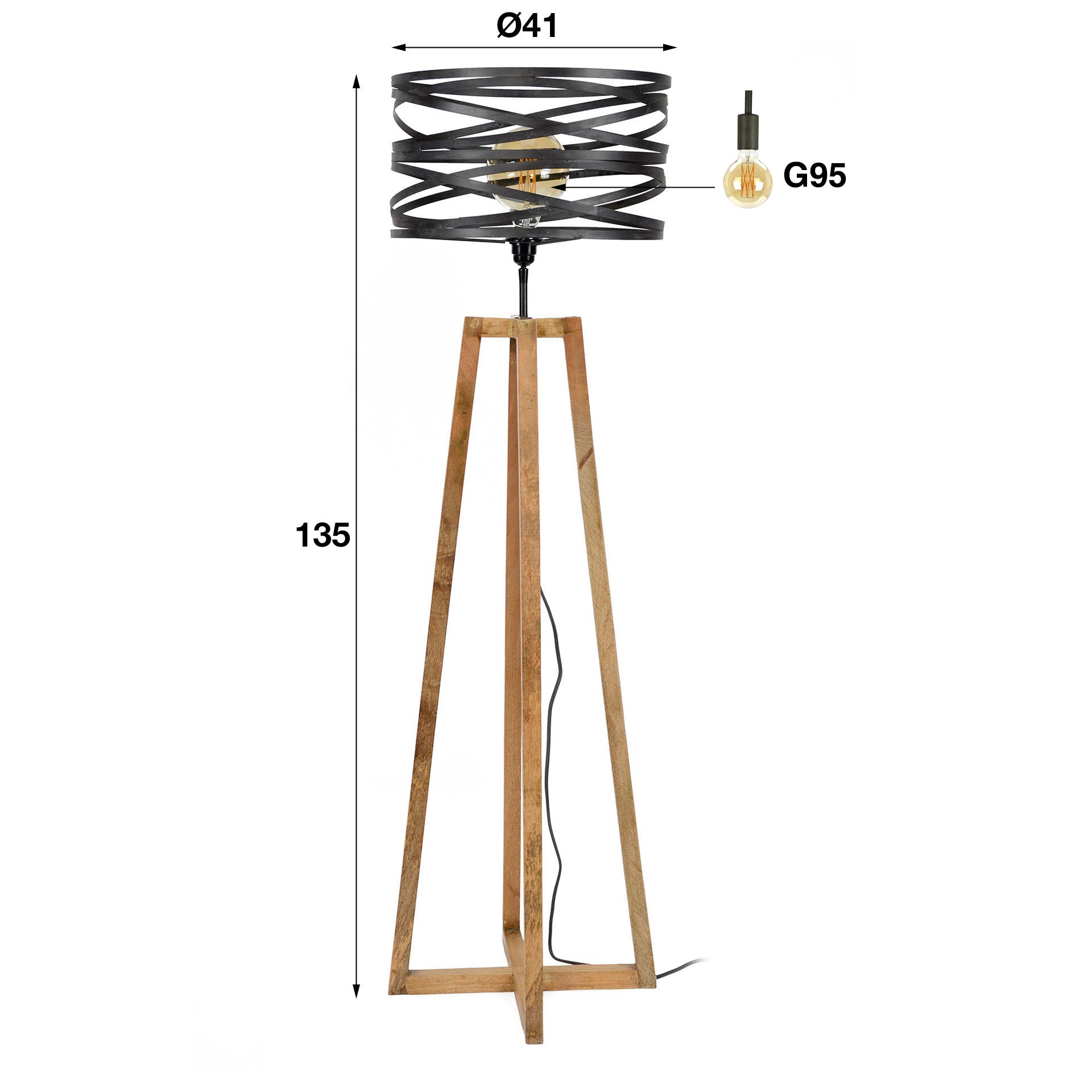 Vloerlamp Twist 1-lichts / Slate grey – afbeelding 4