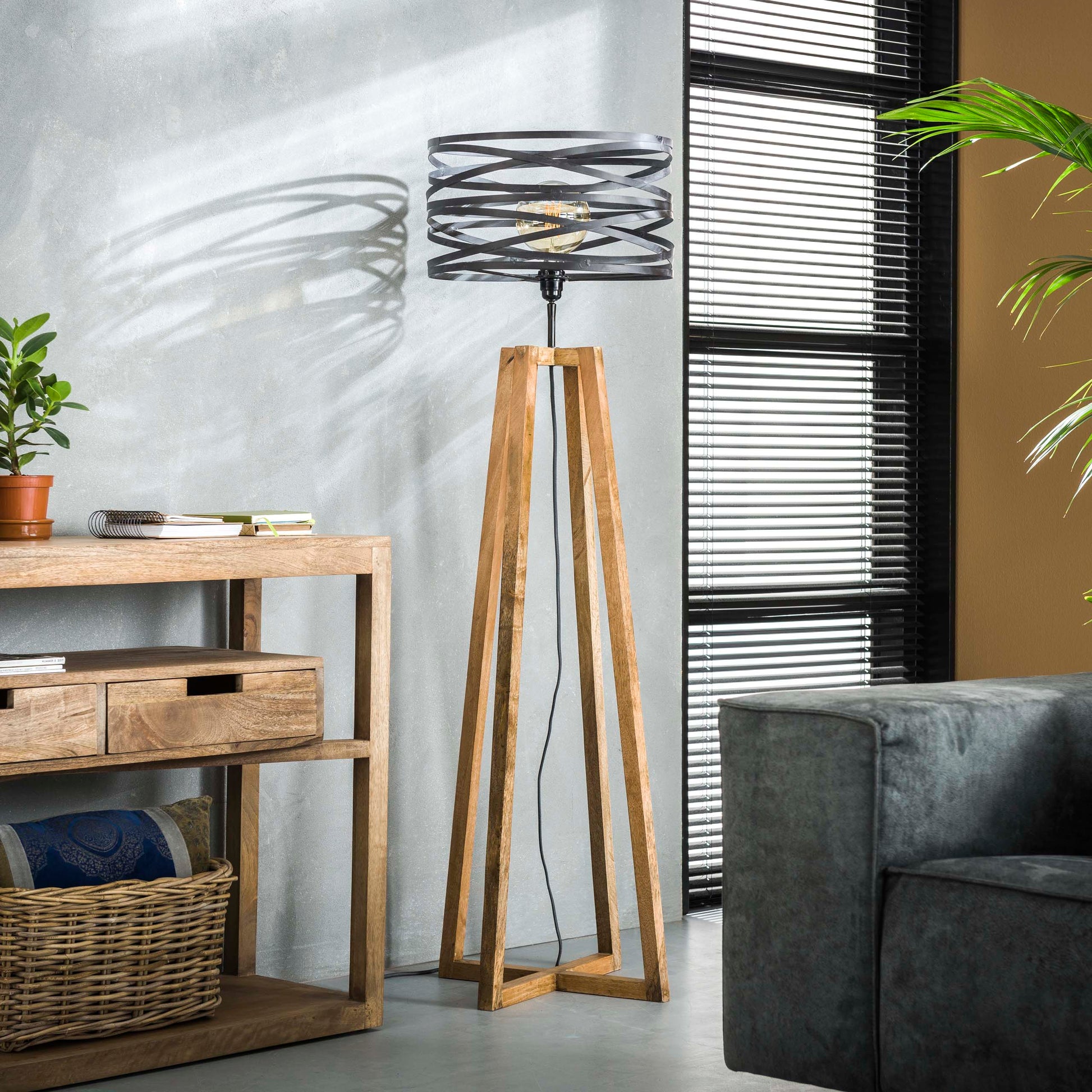 Vloerlamp Twist 1-lichts / Slate grey – afbeelding 2