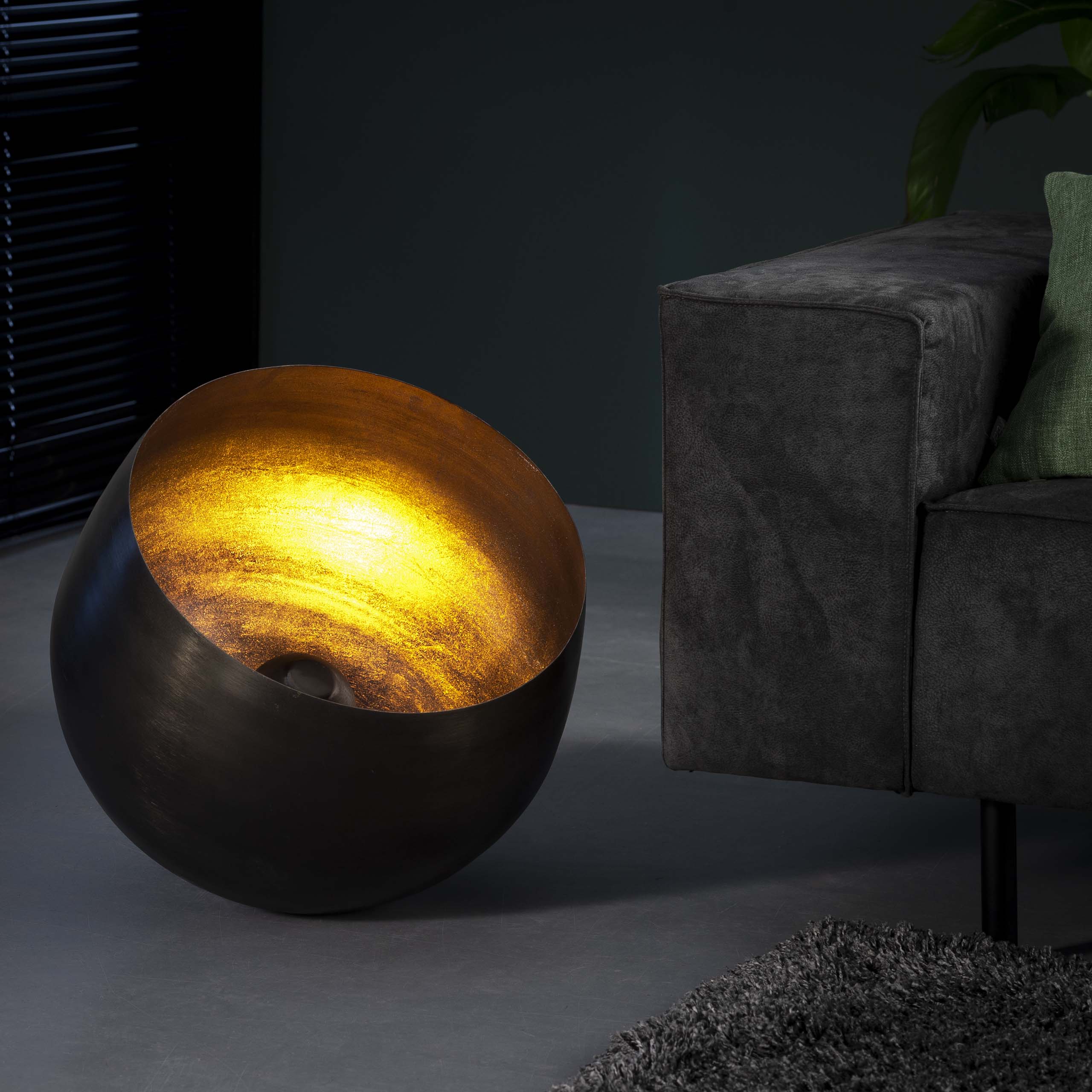 Tafellamp Basket 1-lichts Ø50cm / Zwart nikkel – afbeelding 3