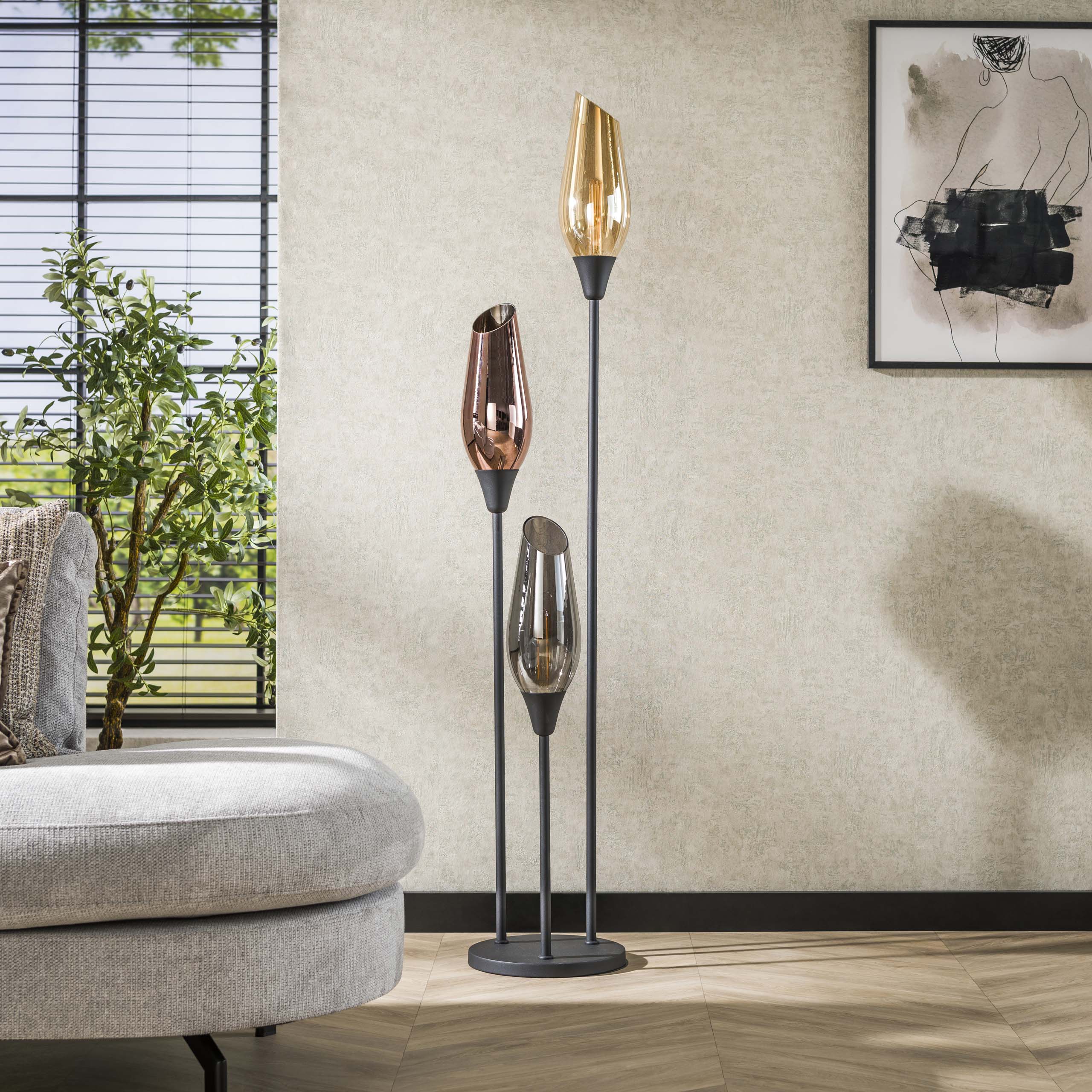 Vloerlamp Cocoon 3-lichts / Zwart – afbeelding 2