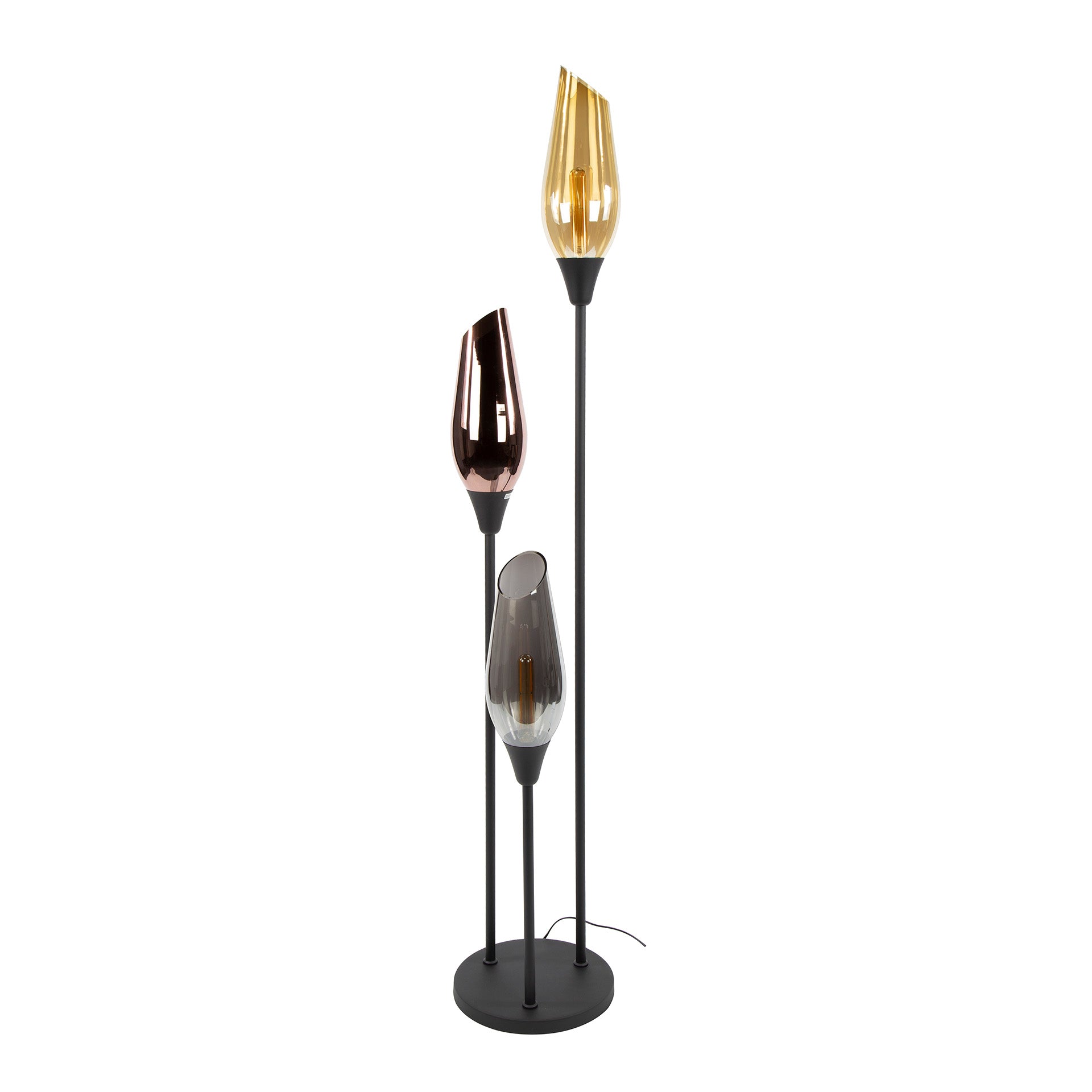 Vloerlamp Cocoon 3-lichts / Zwart – afbeelding 3