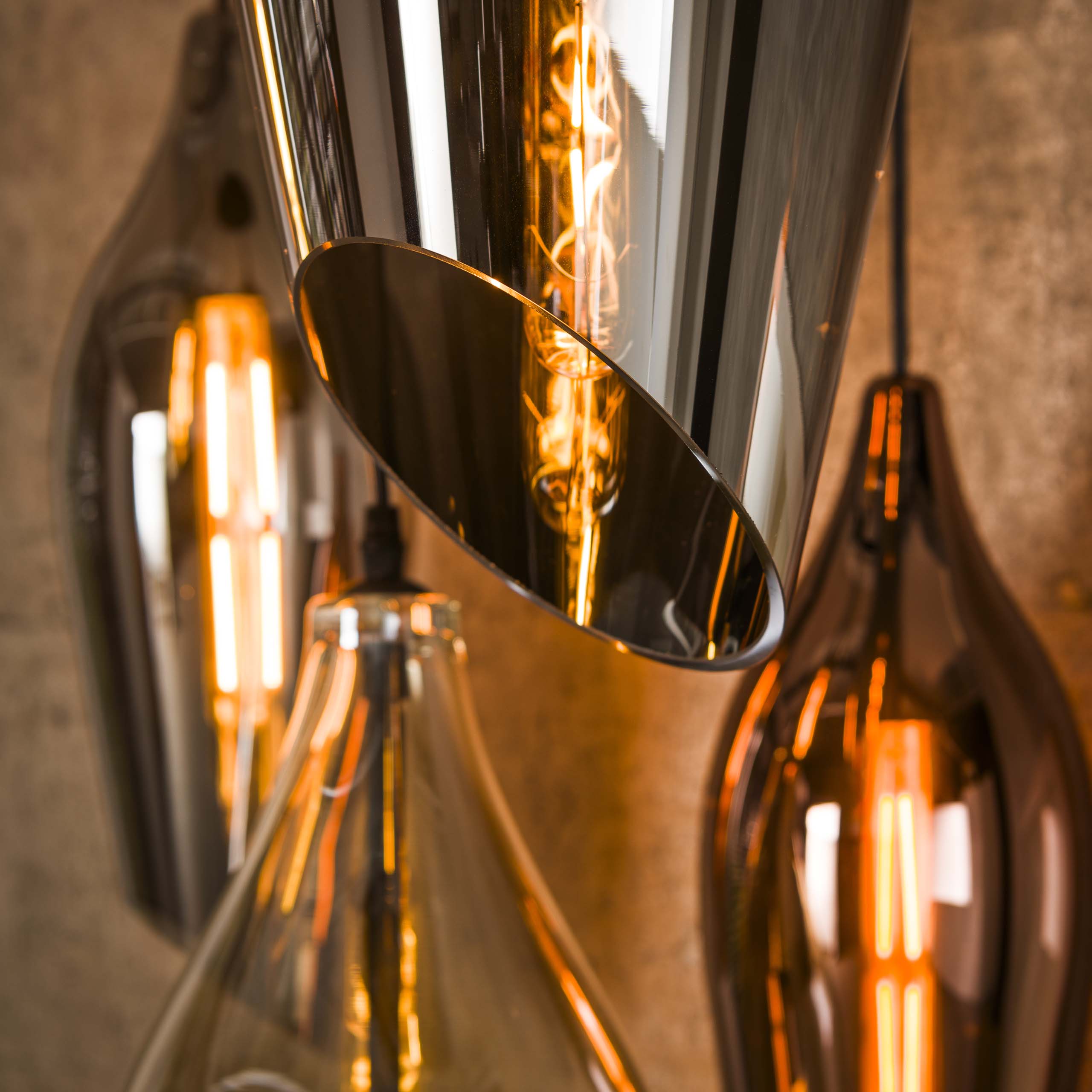 Hanglamp Cocoon getrapt 5-lichts / Zwart – afbeelding 3