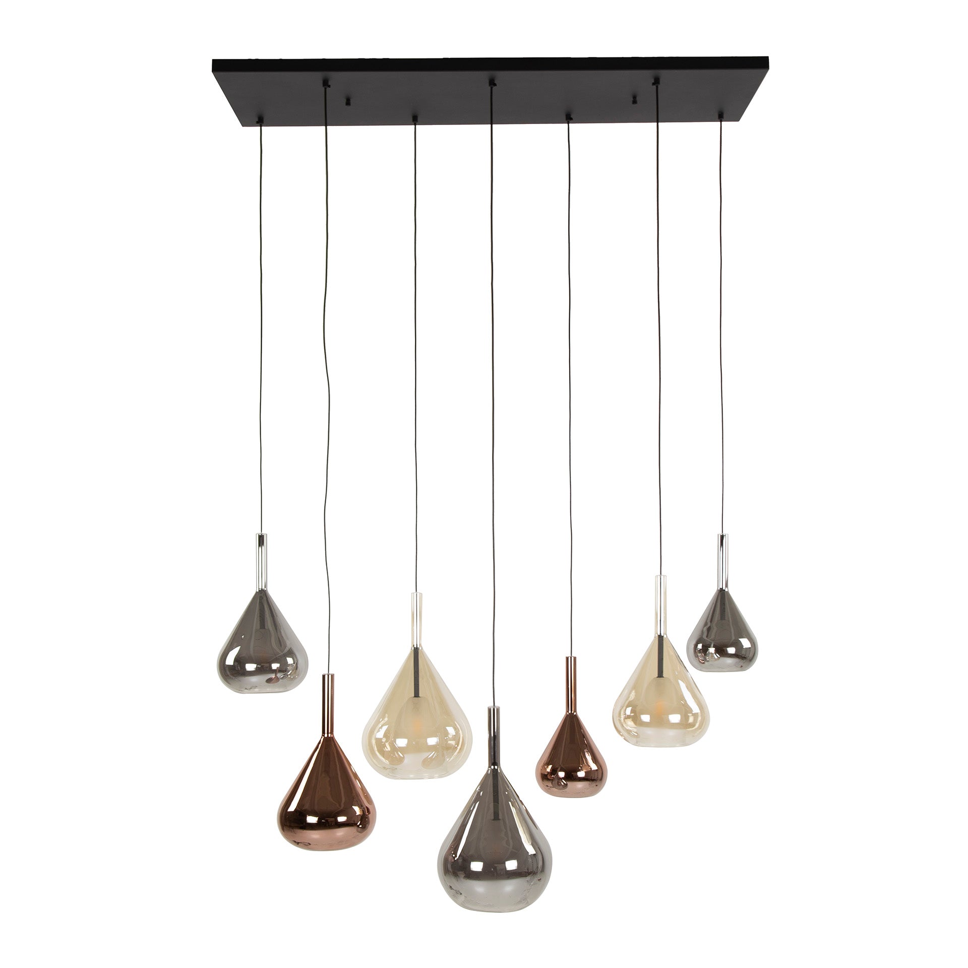 Hanglamp Wings 4+3-lichts / Zwart – afbeelding 7