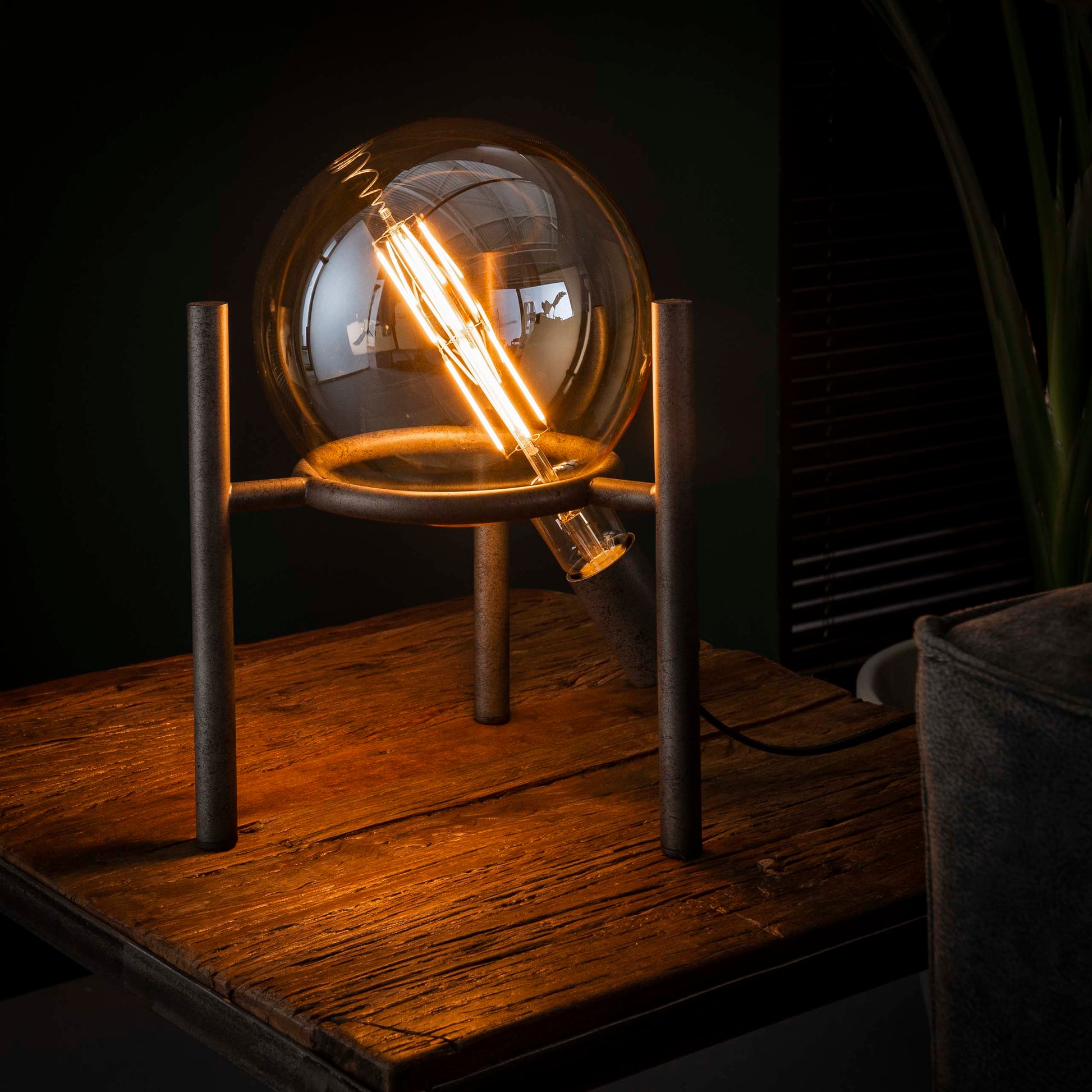 Tafellamp Saturn Ø20cm lichtbron 1-lichts / Oud zilver – afbeelding 1