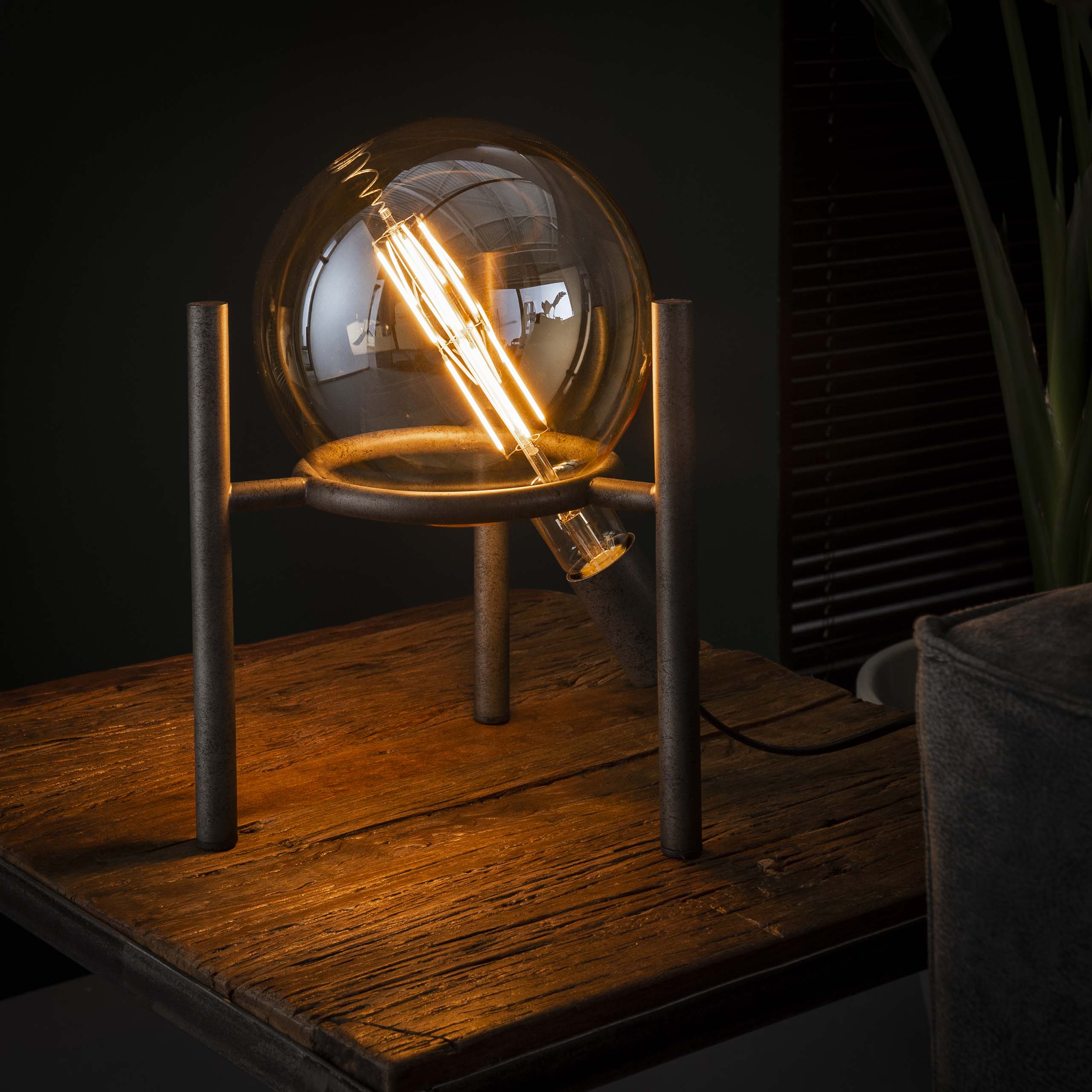 Tafellamp Saturn Ø20cm lichtbron 1-lichts / Oud zilver – afbeelding 1