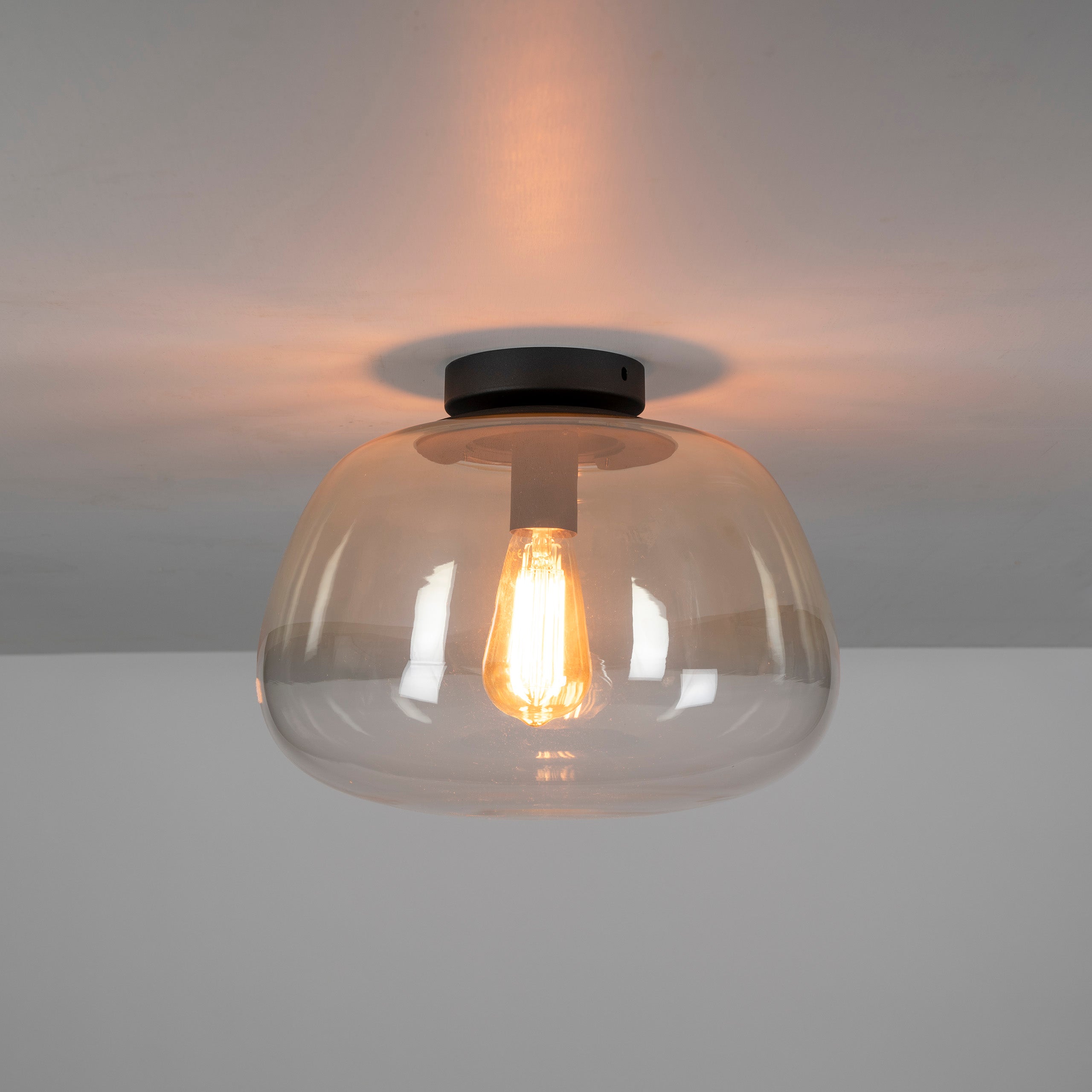 Plafondlamp Pulse Shaded 1-lichts / Amber glas – afbeelding 1