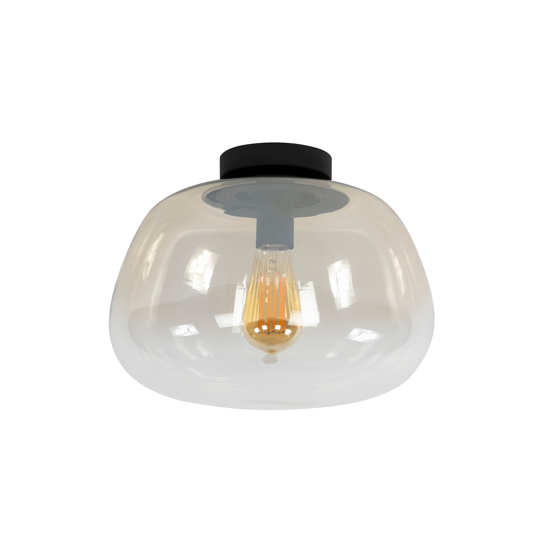 Plafondlamp Pulse Shaded 1-lichts / Amber glas – afbeelding 2