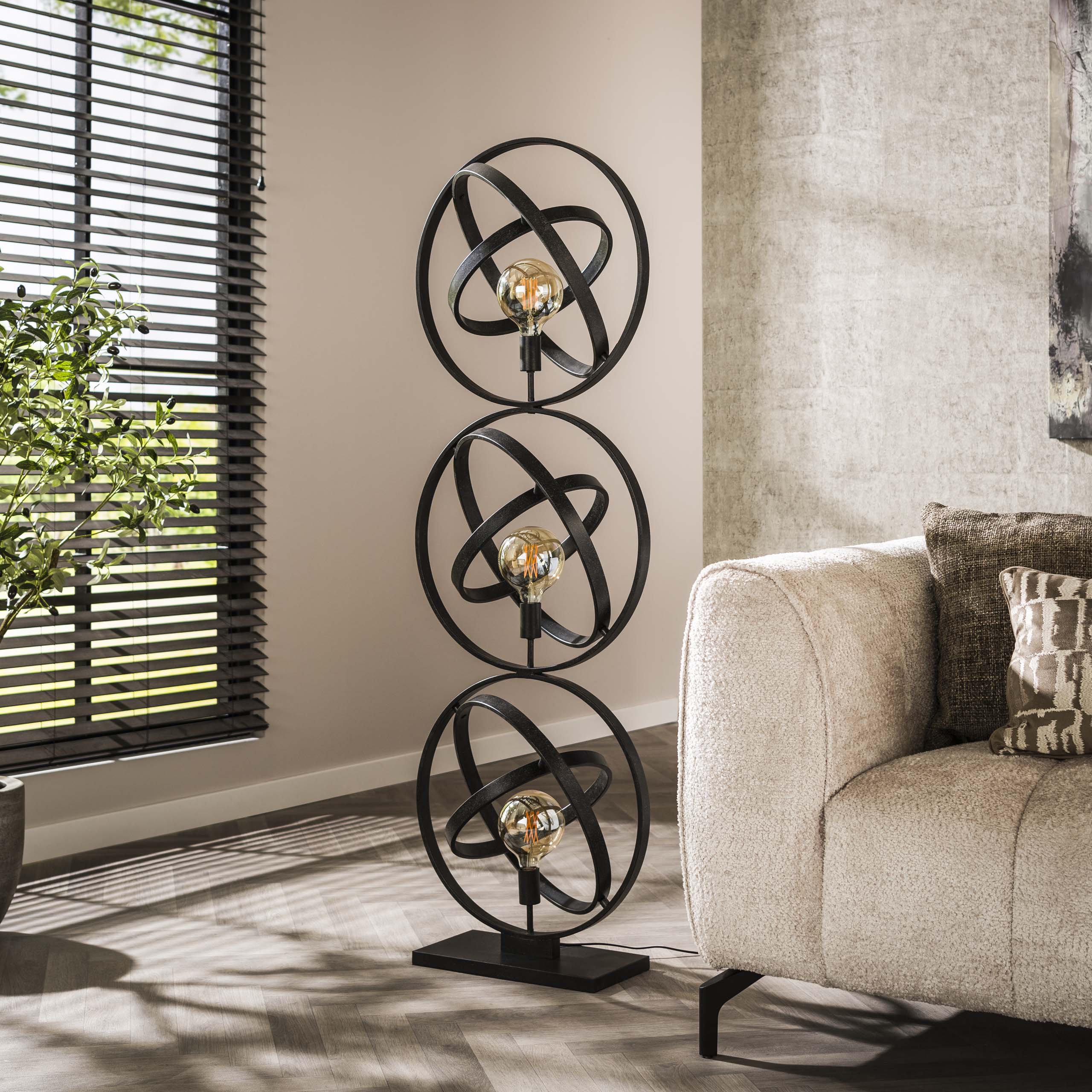 Vloerlamp Galaxy 3-lichts / Artic zwart – afbeelding 2