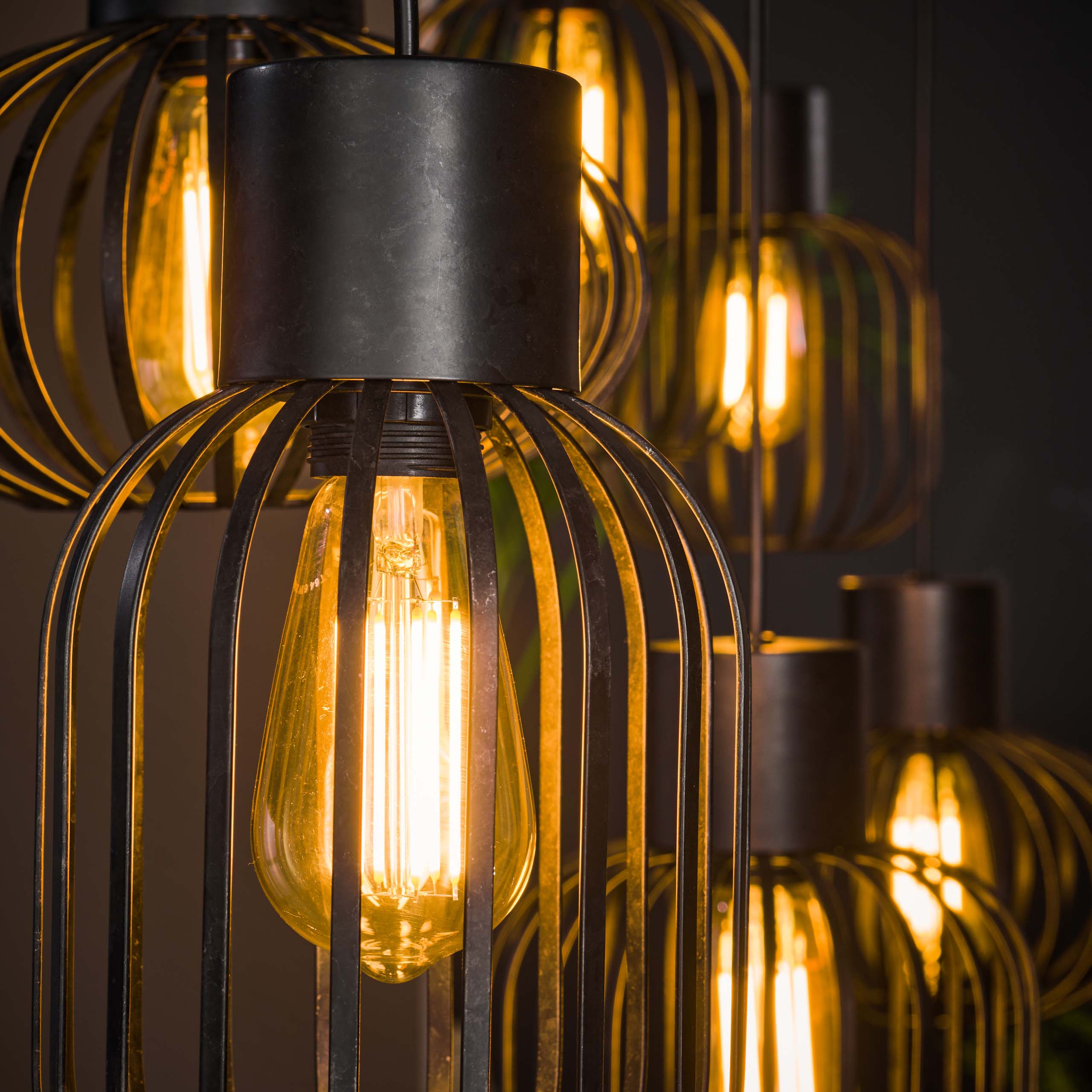Hanglamp Mix Metal 3+3-lichts / Charcoal – afbeelding 3