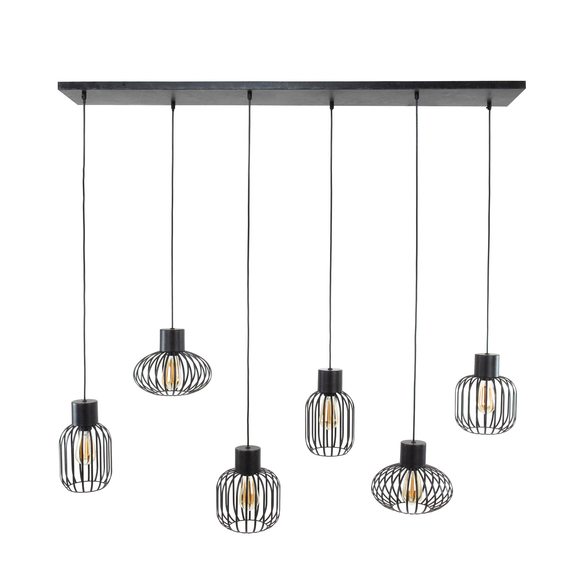 Hanglamp Mix Metal 3+3-lichts / Charcoal – afbeelding 5