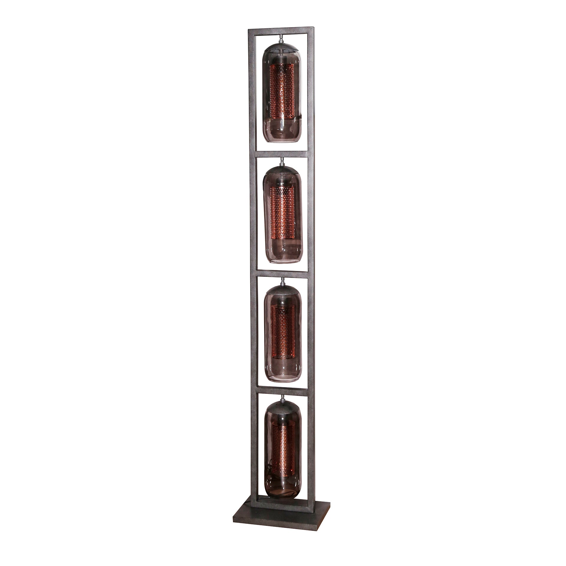 Vloerlamp Smoke Mesh 4-lichts / Artic zwart – afbeelding 4