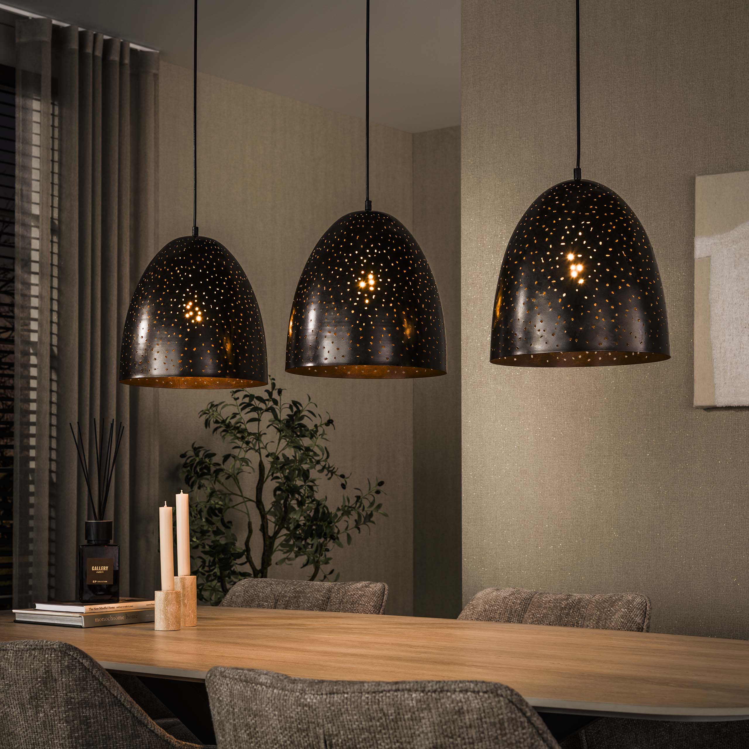 Hanglamp Kosmos 3-lichts / Urban bruin – afbeelding 1