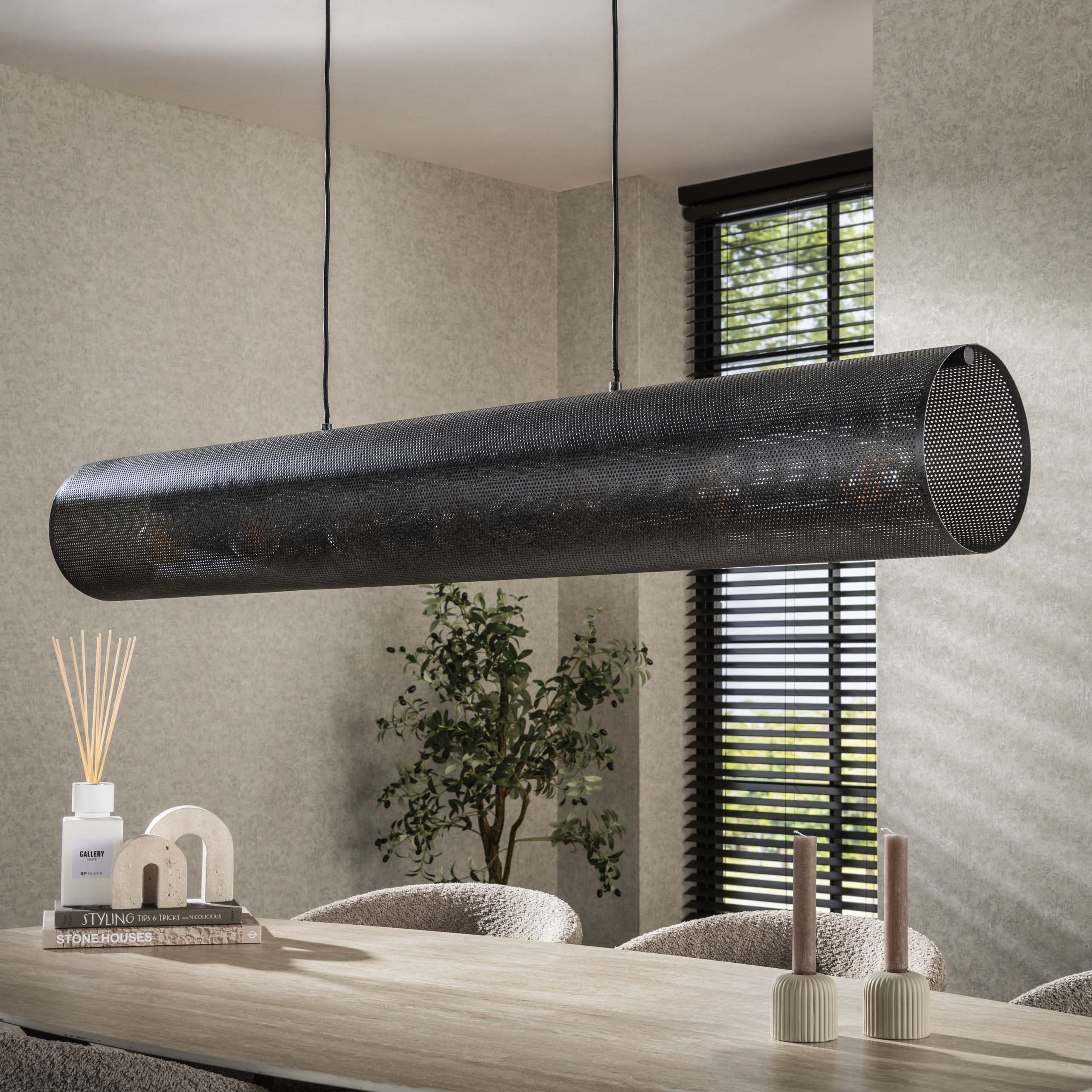 Hanglamp Tubon Mesh 7L / Artic zwart – afbeelding 2