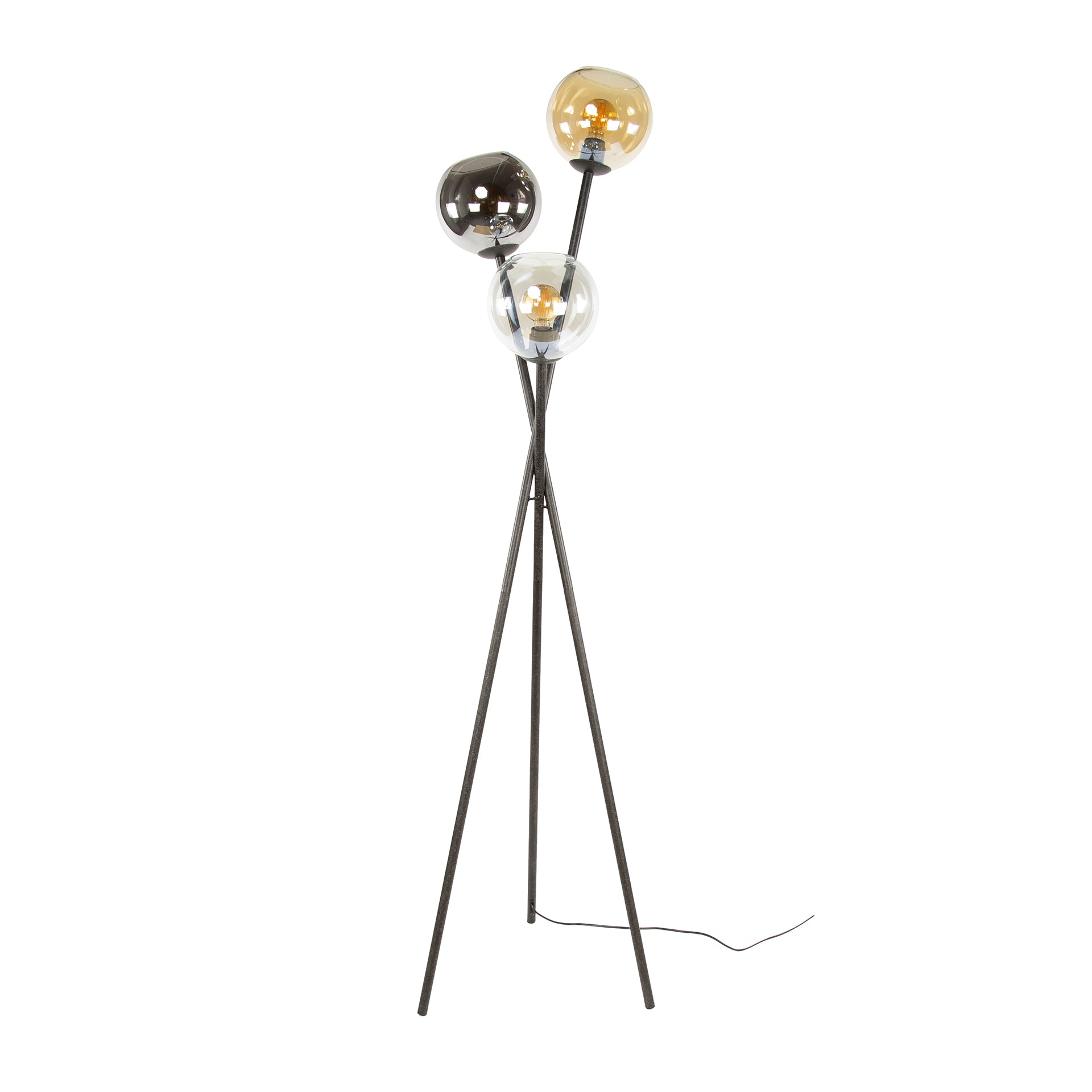 Vloerlamp Multi Globe 3-lichts / Artic zwart – afbeelding 4
