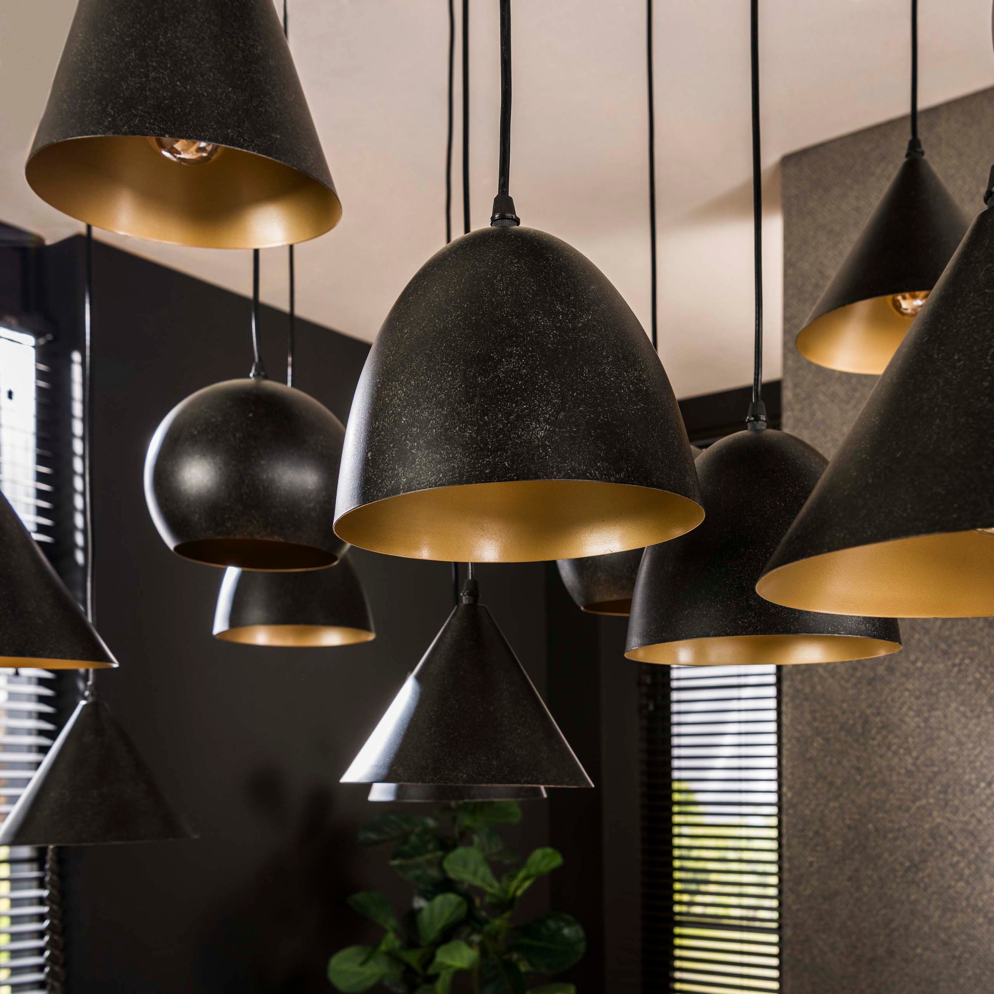 Hanglamp Metal XXL 6+6+6-lichts / Artic zwart – afbeelding 3