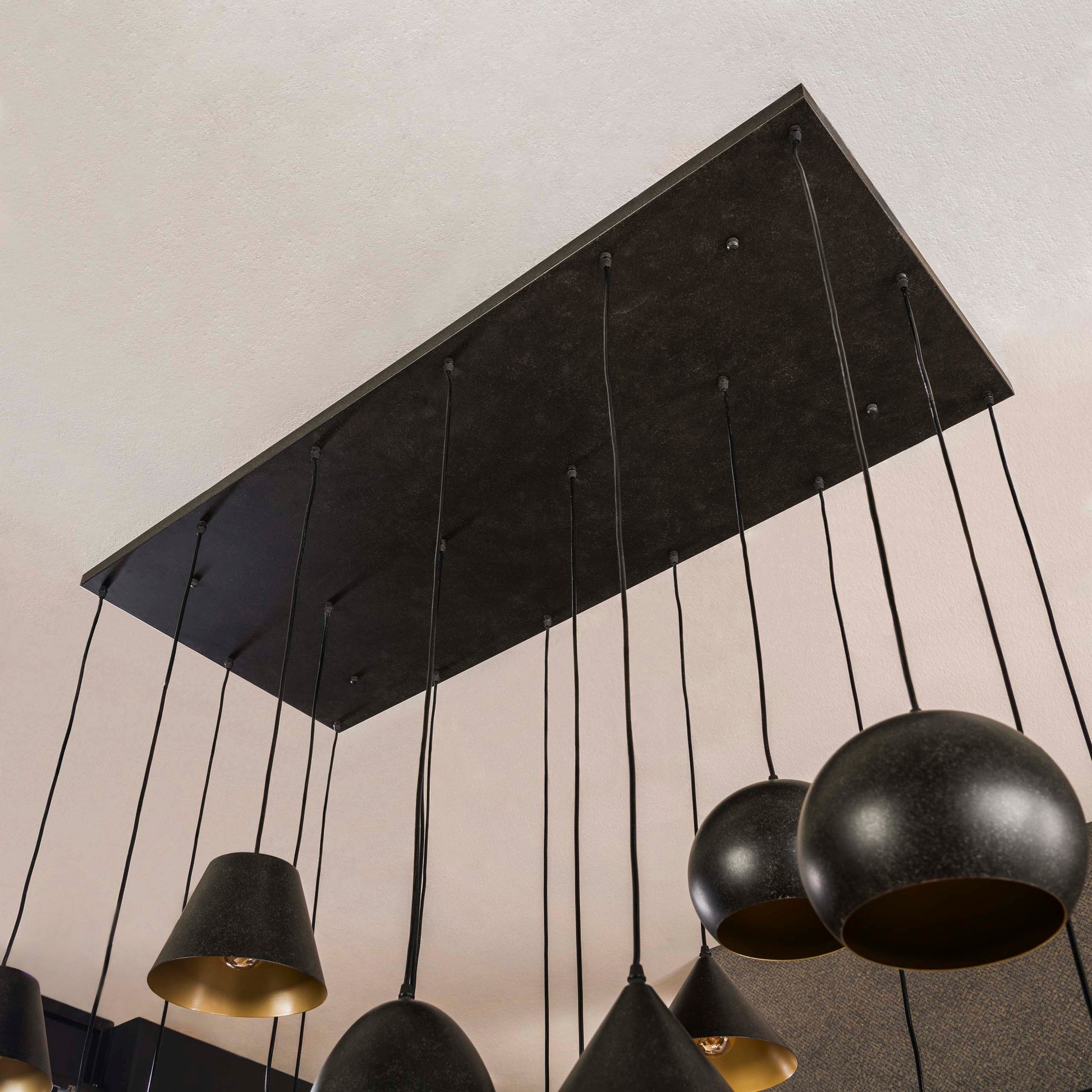 Hanglamp Metal XXL 6+6+6-lichts / Artic zwart – afbeelding 4