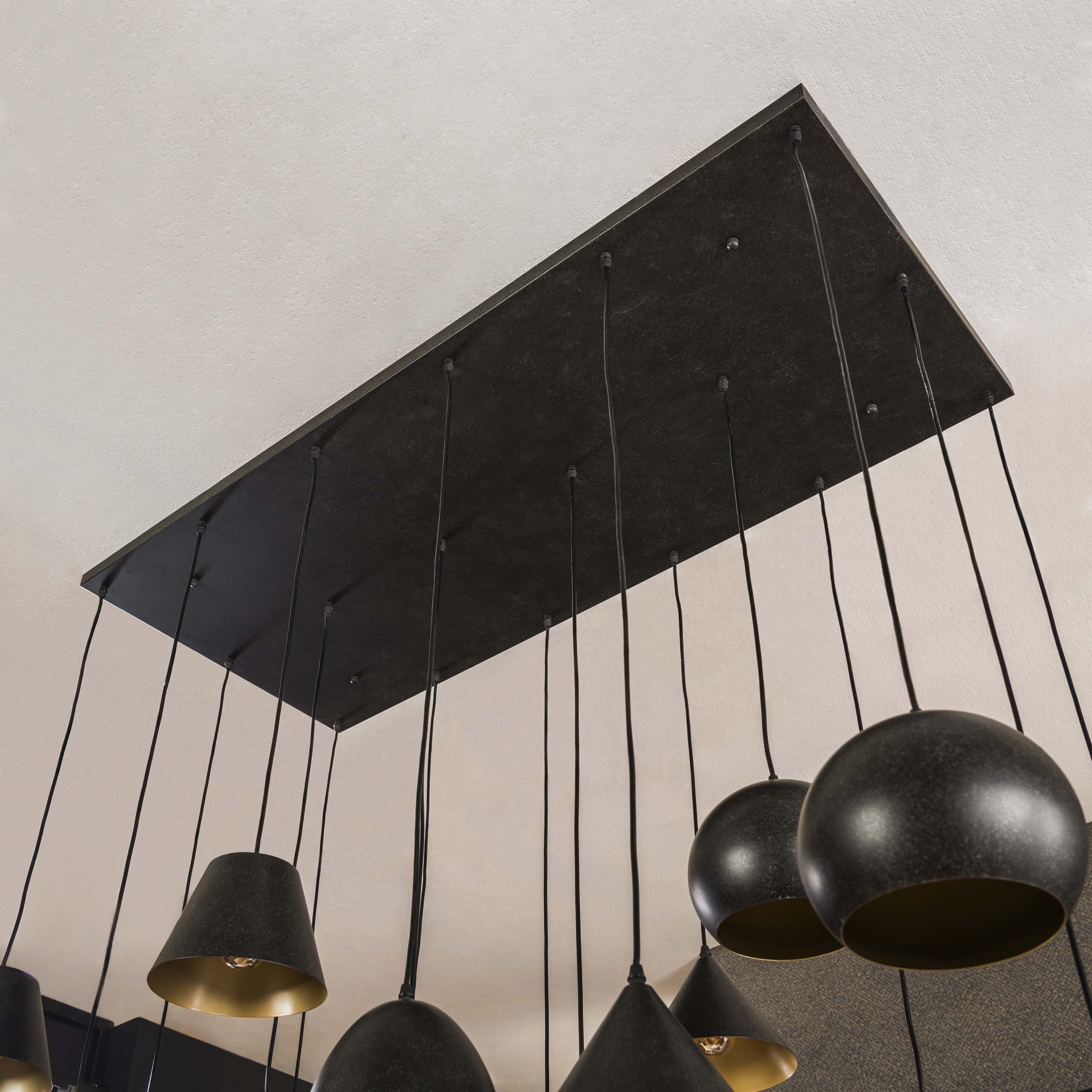 Hanglamp Metal XXL 6+6+6-lichts / Artic zwart – afbeelding 4