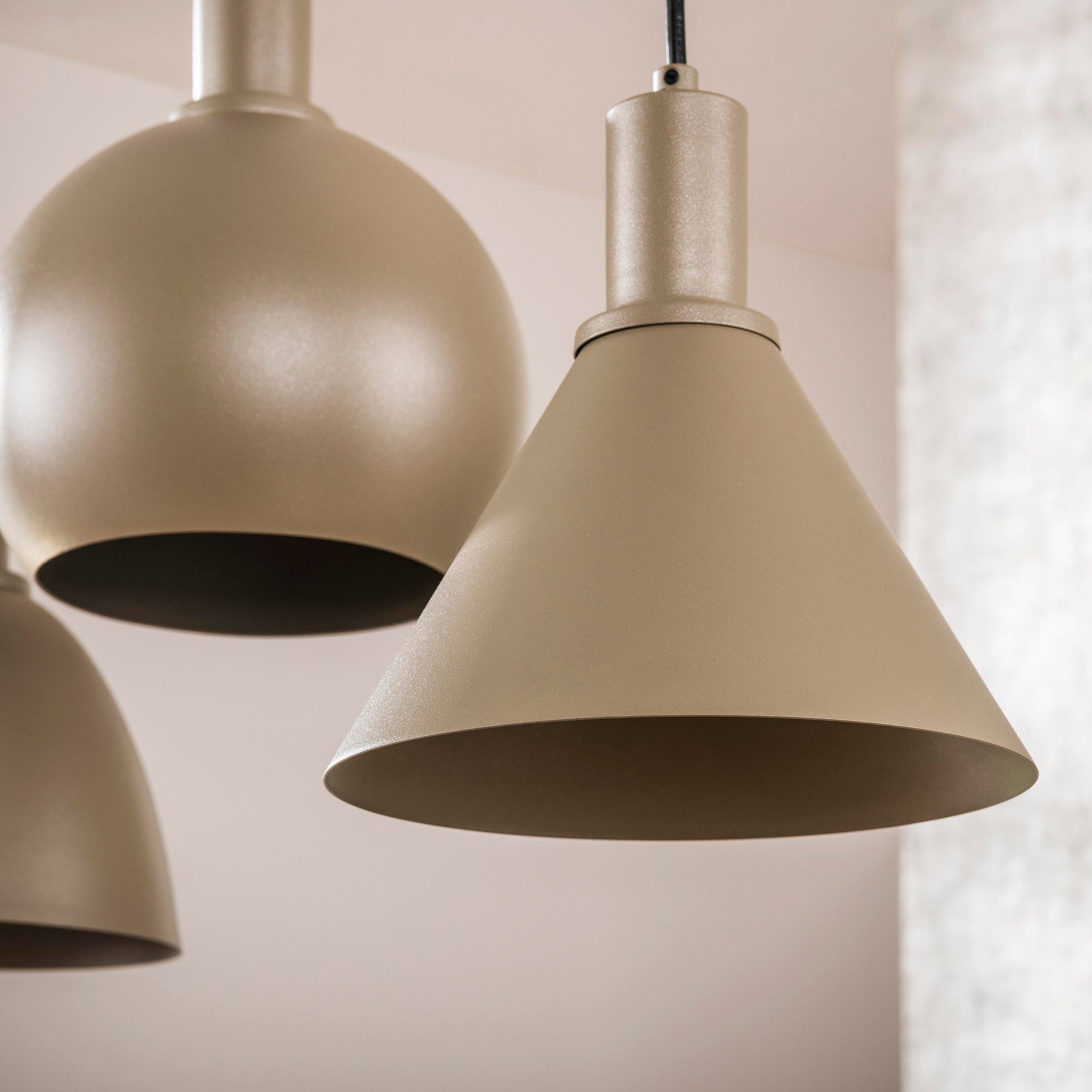 Hanglamp Metallo 5-lichts / Beige – afbeelding 3