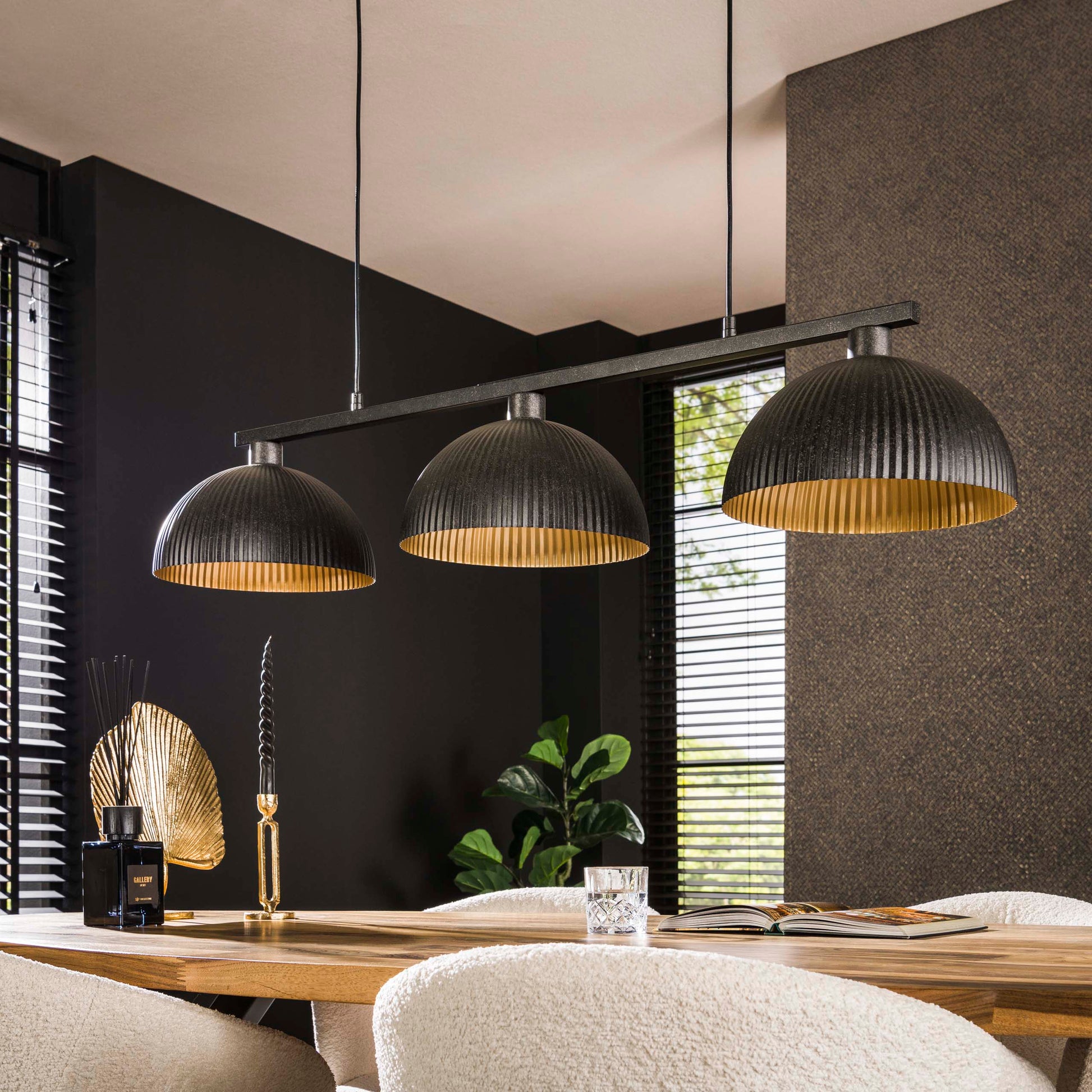 Hanglamp Ripple 3-lichts / Artic zwart – afbeelding 2