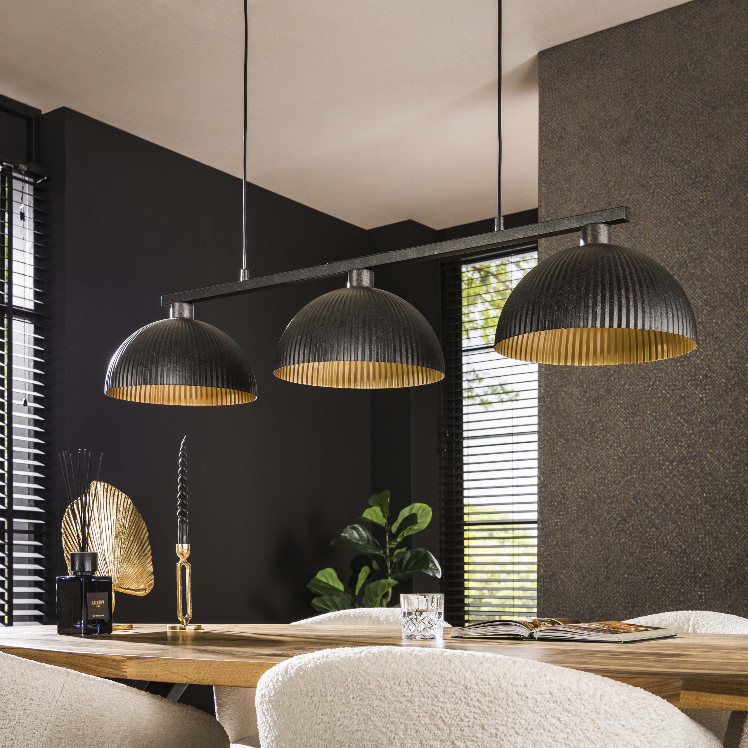 Hanglamp Ripple 3-lichts / Artic zwart – afbeelding 2
