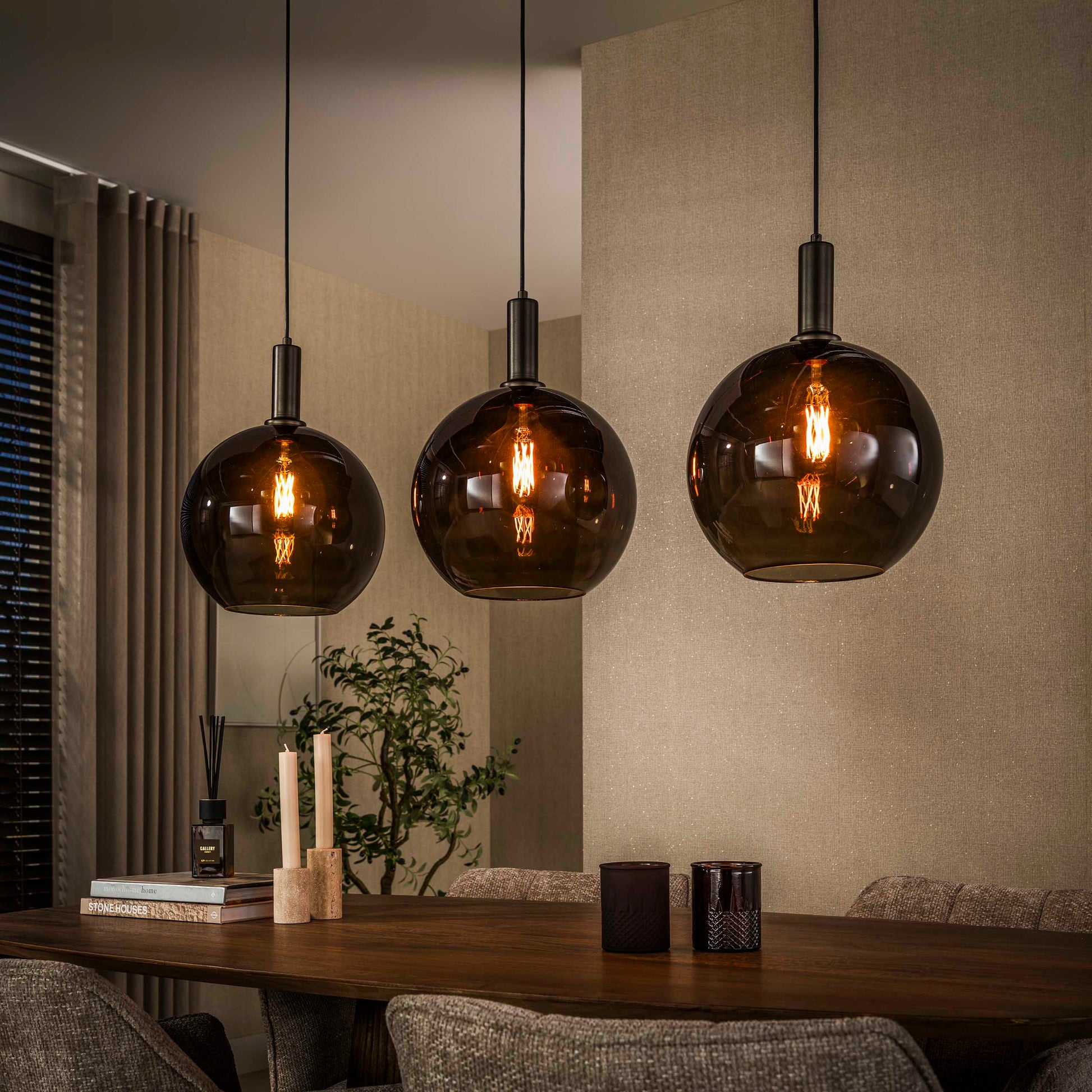 Hanglamp Sfera Tricolore 3-lichts / Sienna bruin – afbeelding 1