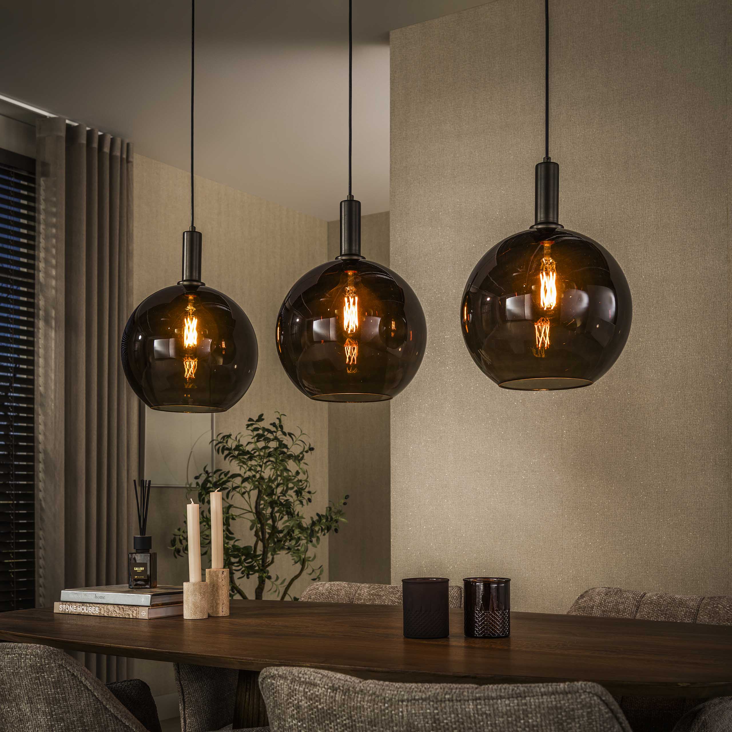 Hanglamp Sfera Tricolore 3-lichts / Sienna bruin – afbeelding 1