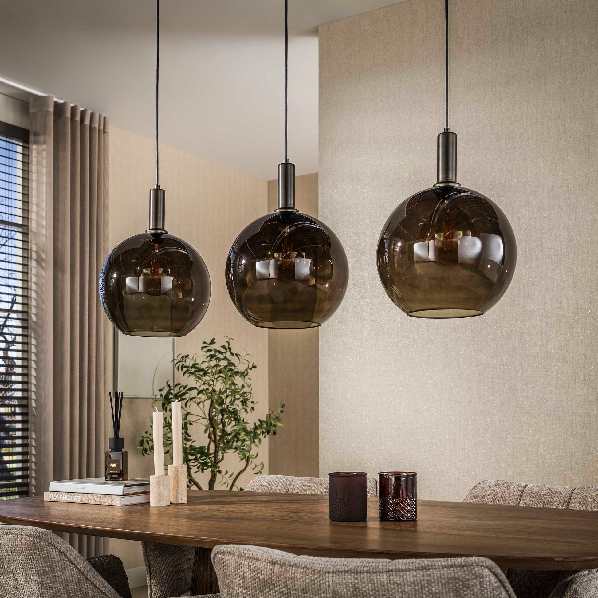 Hanglamp Sfera Tricolore 3-lichts / Sienna bruin – afbeelding 2