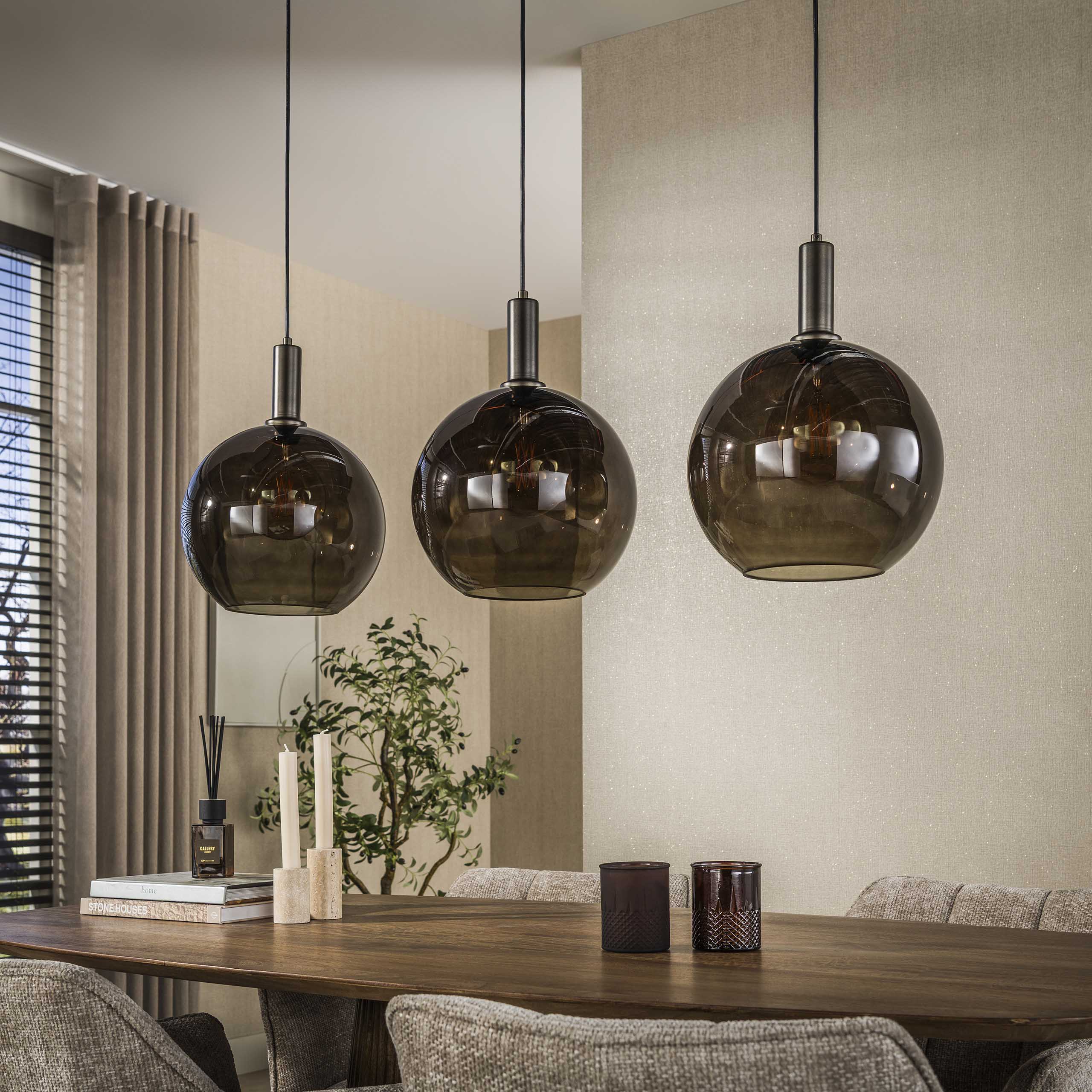 Hanglamp Sfera Tricolore 3-lichts / Sienna bruin – afbeelding 2