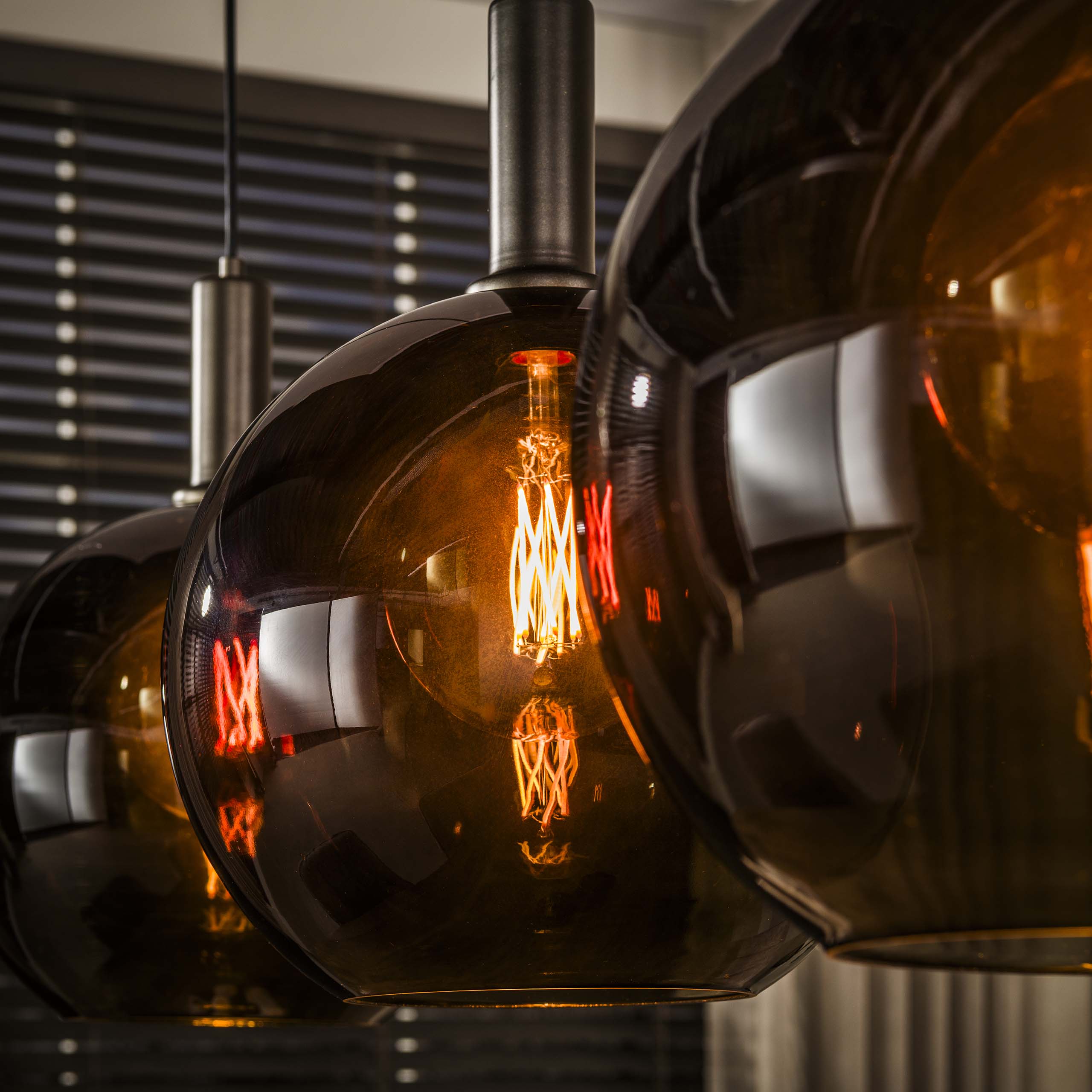 Hanglamp Sfera Tricolore 3-lichts / Sienna bruin – afbeelding 3