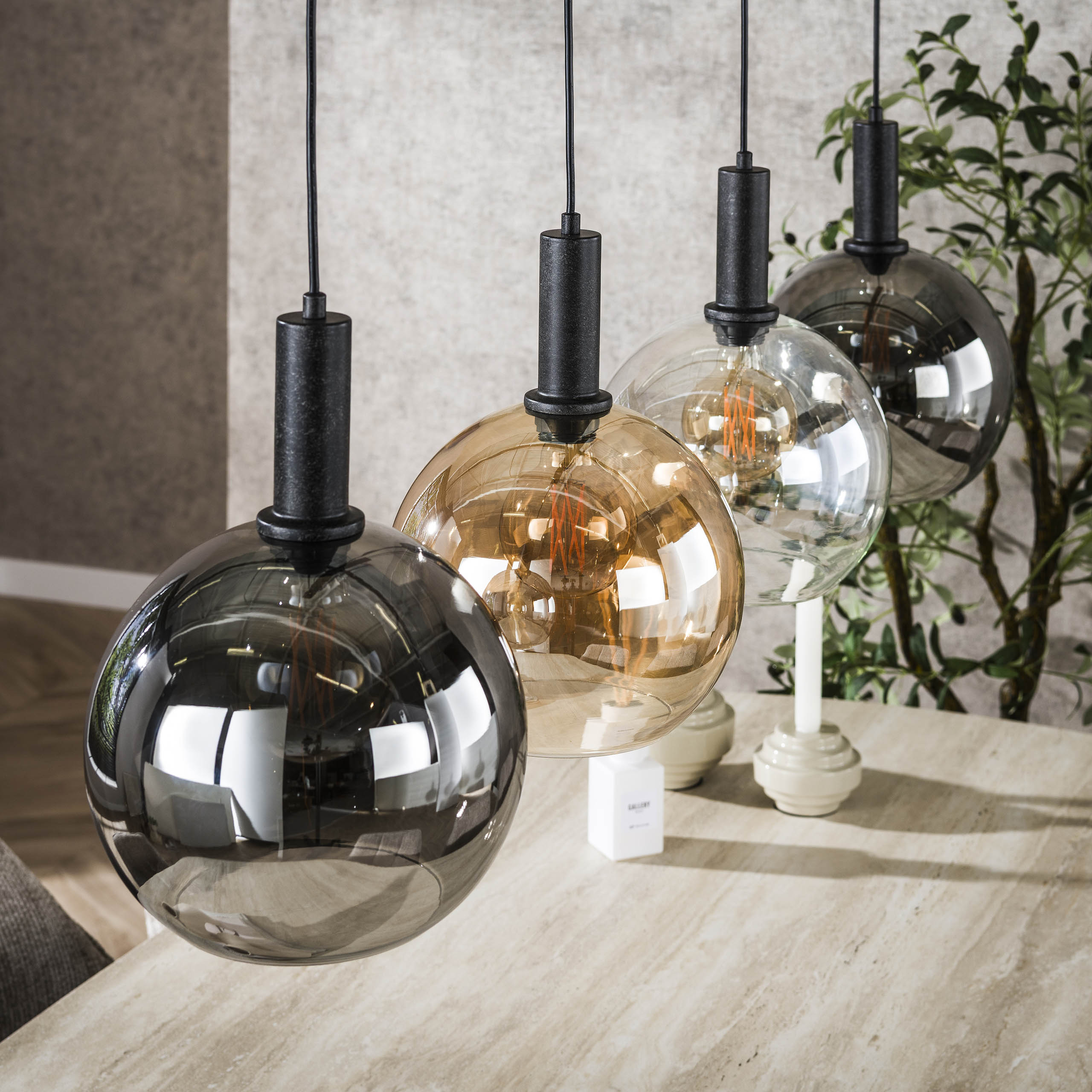 Hanglamp Sfera Tricolore 4-lichts / Artic zwart – afbeelding 3