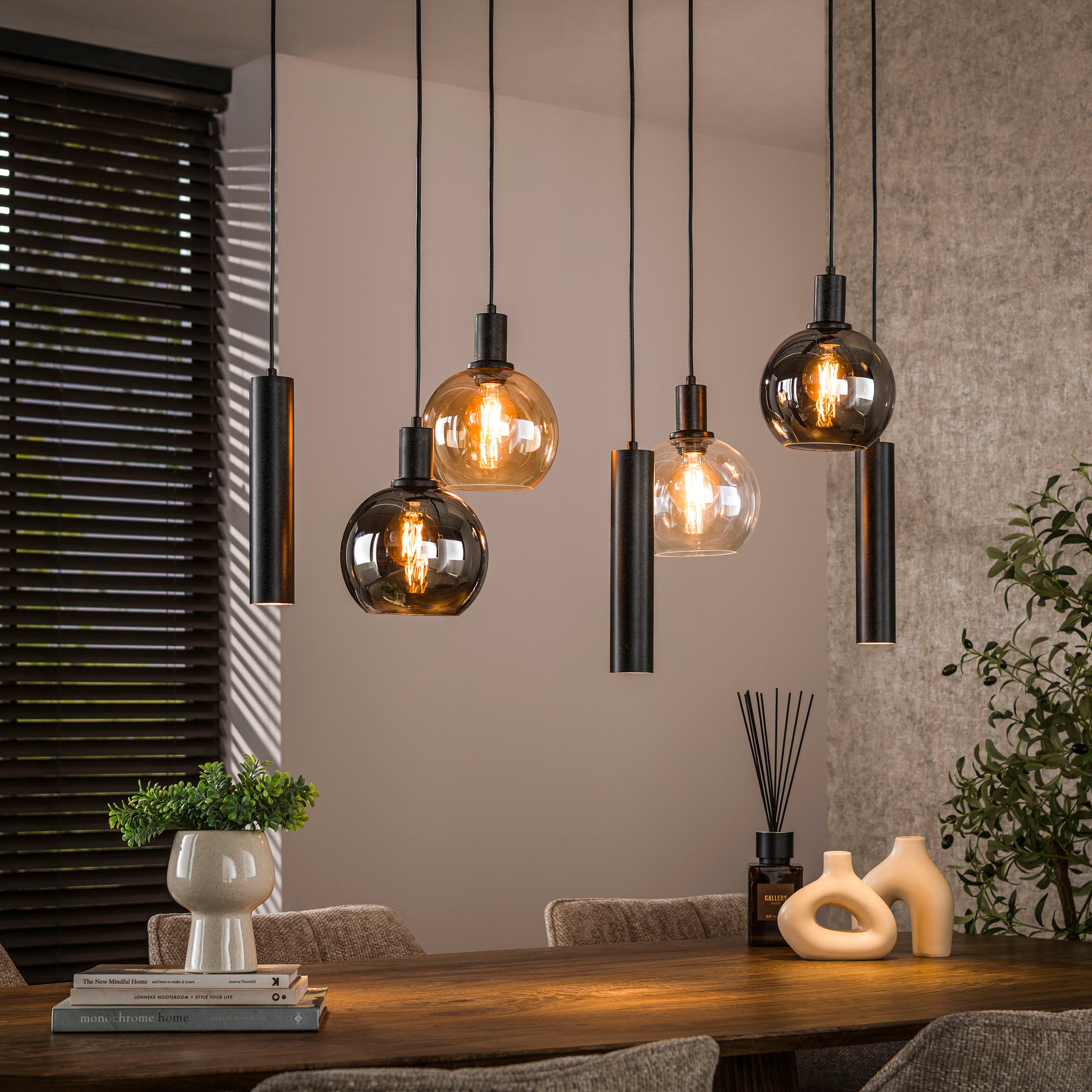 Hanglamp Sfera Tricolore 4+3-lichts / Artic zwart – afbeelding 1