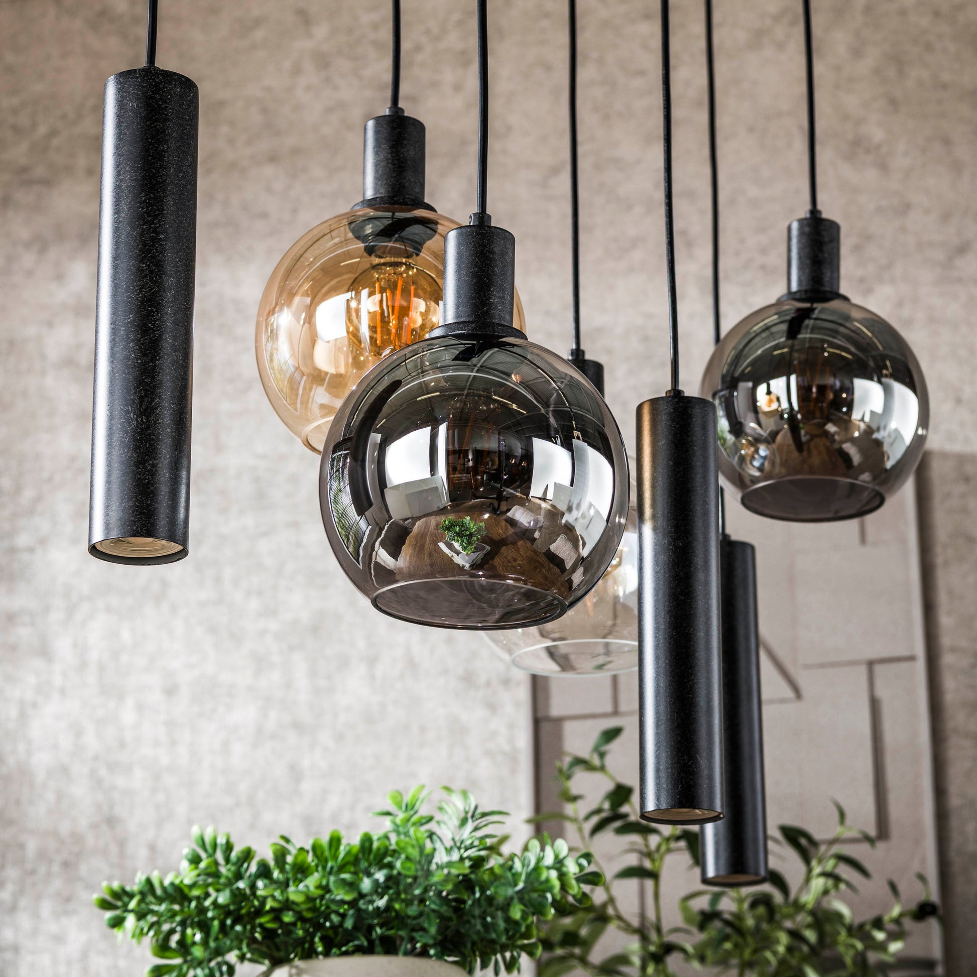 Hanglamp Sfera Tricolore 4+3-lichts / Artic zwart – afbeelding 4