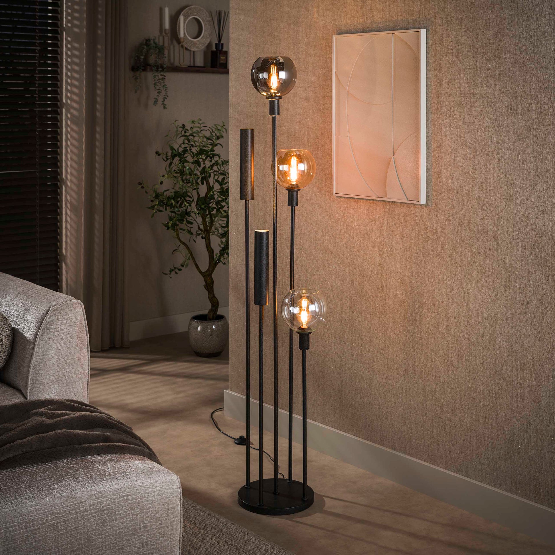 Vloerlamp Sfera Tricolore 5-lichts / Artic zwart – afbeelding 1