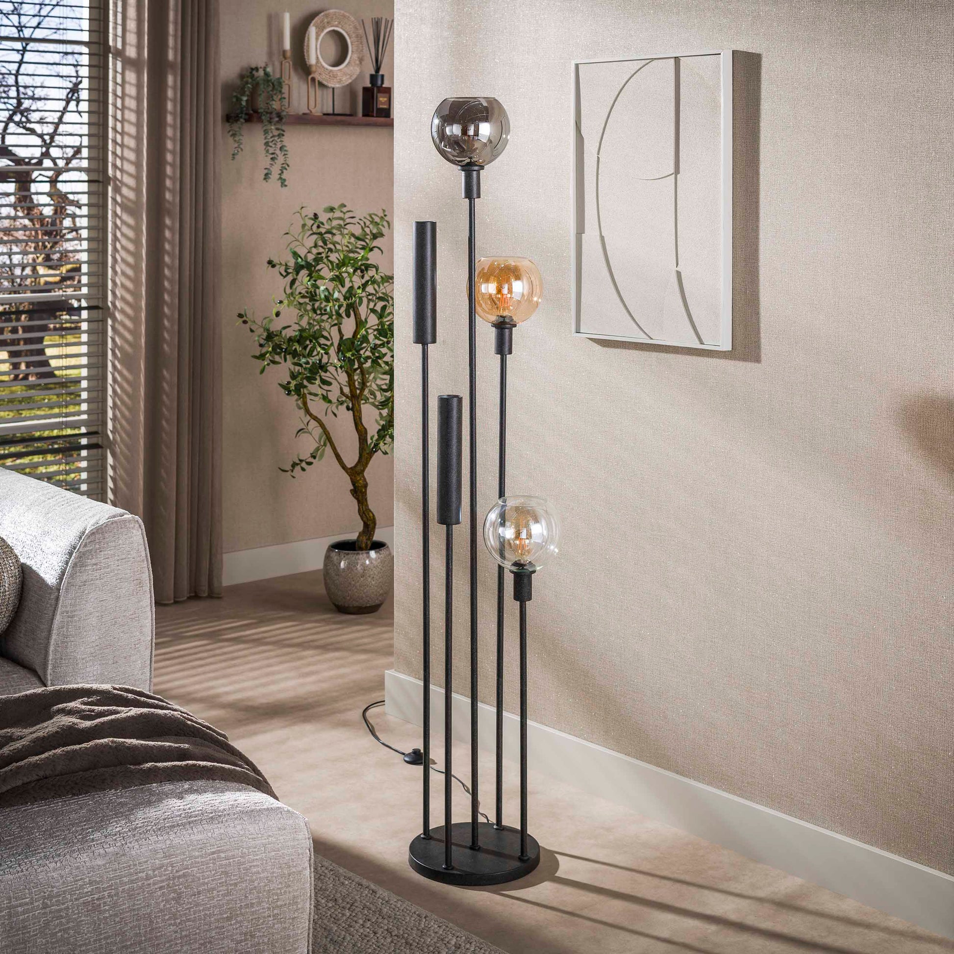 Vloerlamp Sfera Tricolore 5-lichts / Artic zwart – afbeelding 2